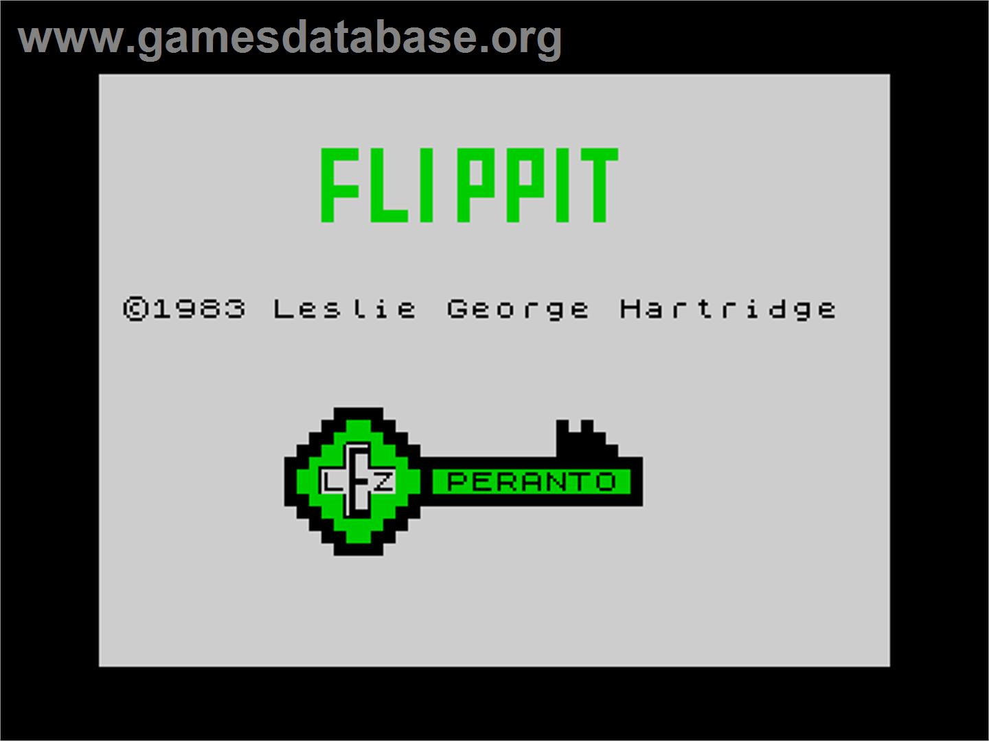 Flippit - Sinclair ZX Spectrum - Artwork - Title Screen