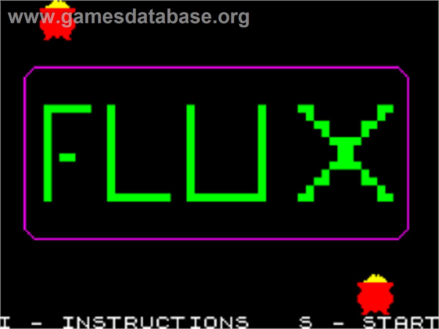 Flux - Sinclair ZX Spectrum - Artwork - Title Screen