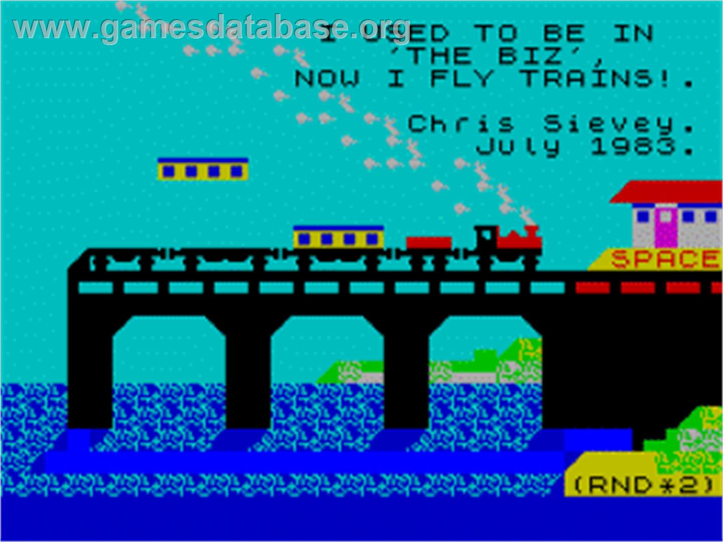 Flying Train - Sinclair ZX Spectrum - Artwork - Title Screen