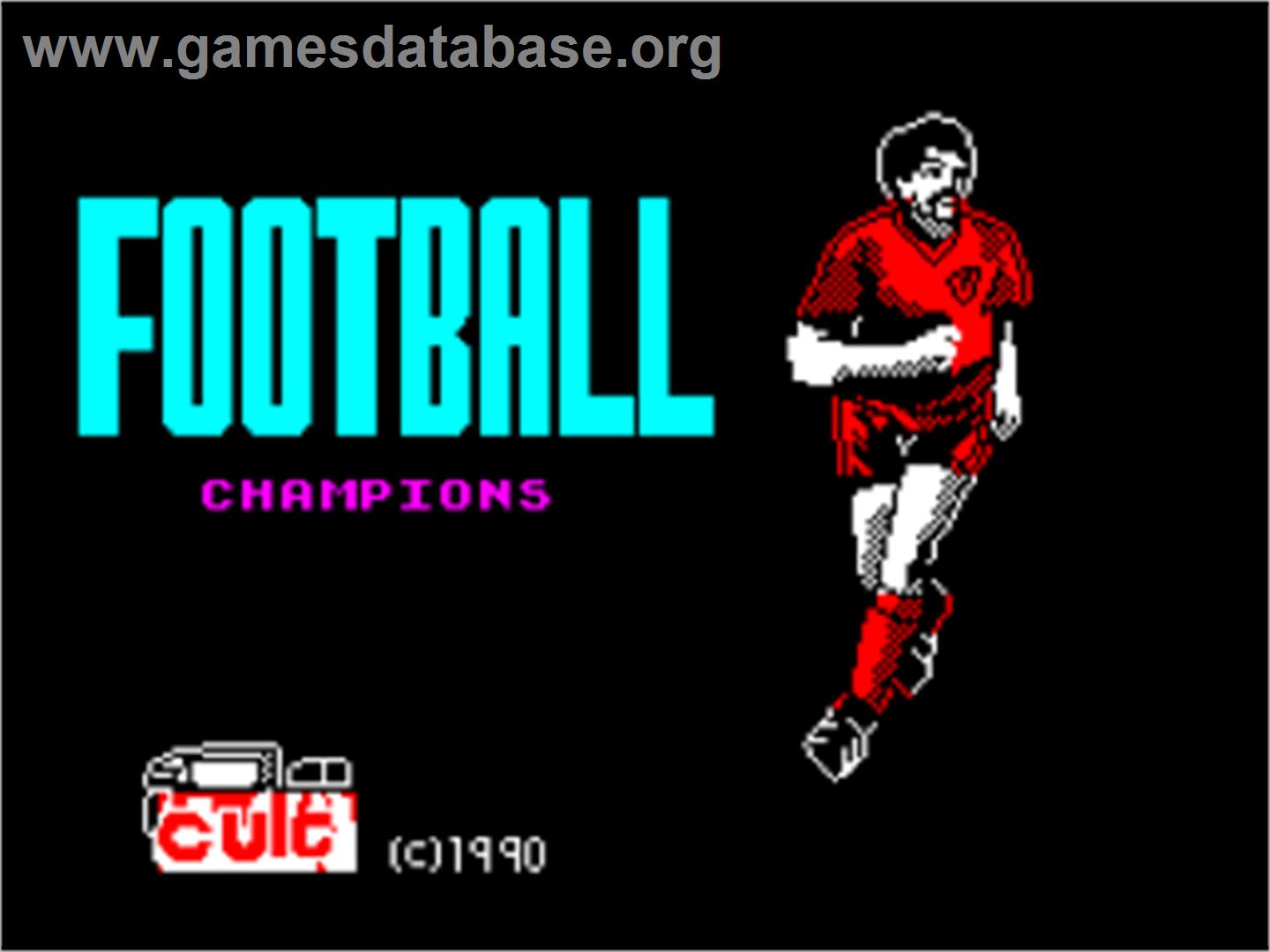 Football Champions - Sinclair ZX Spectrum - Artwork - Title Screen