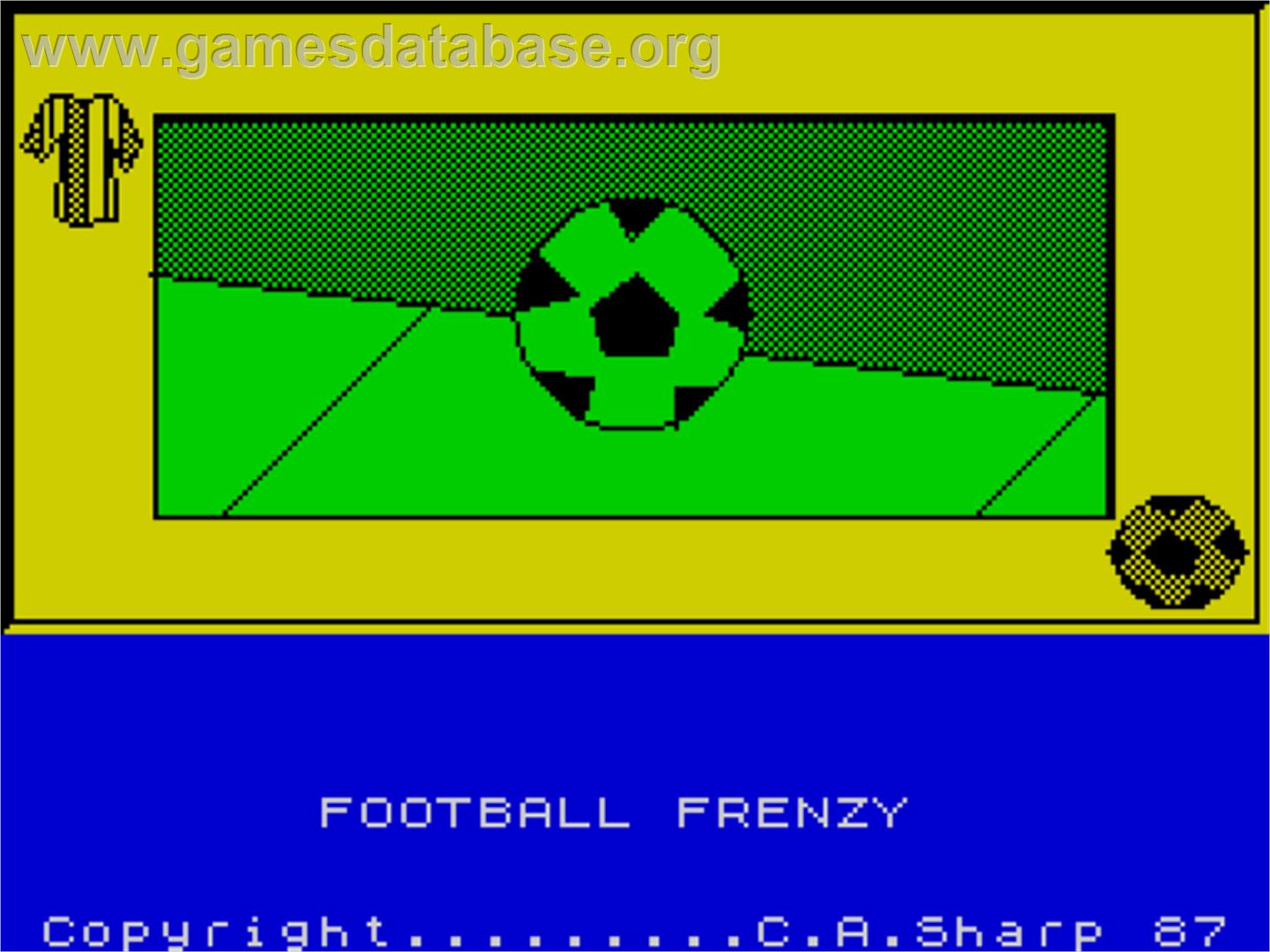 Football Frenzy - Sinclair ZX Spectrum - Artwork - Title Screen