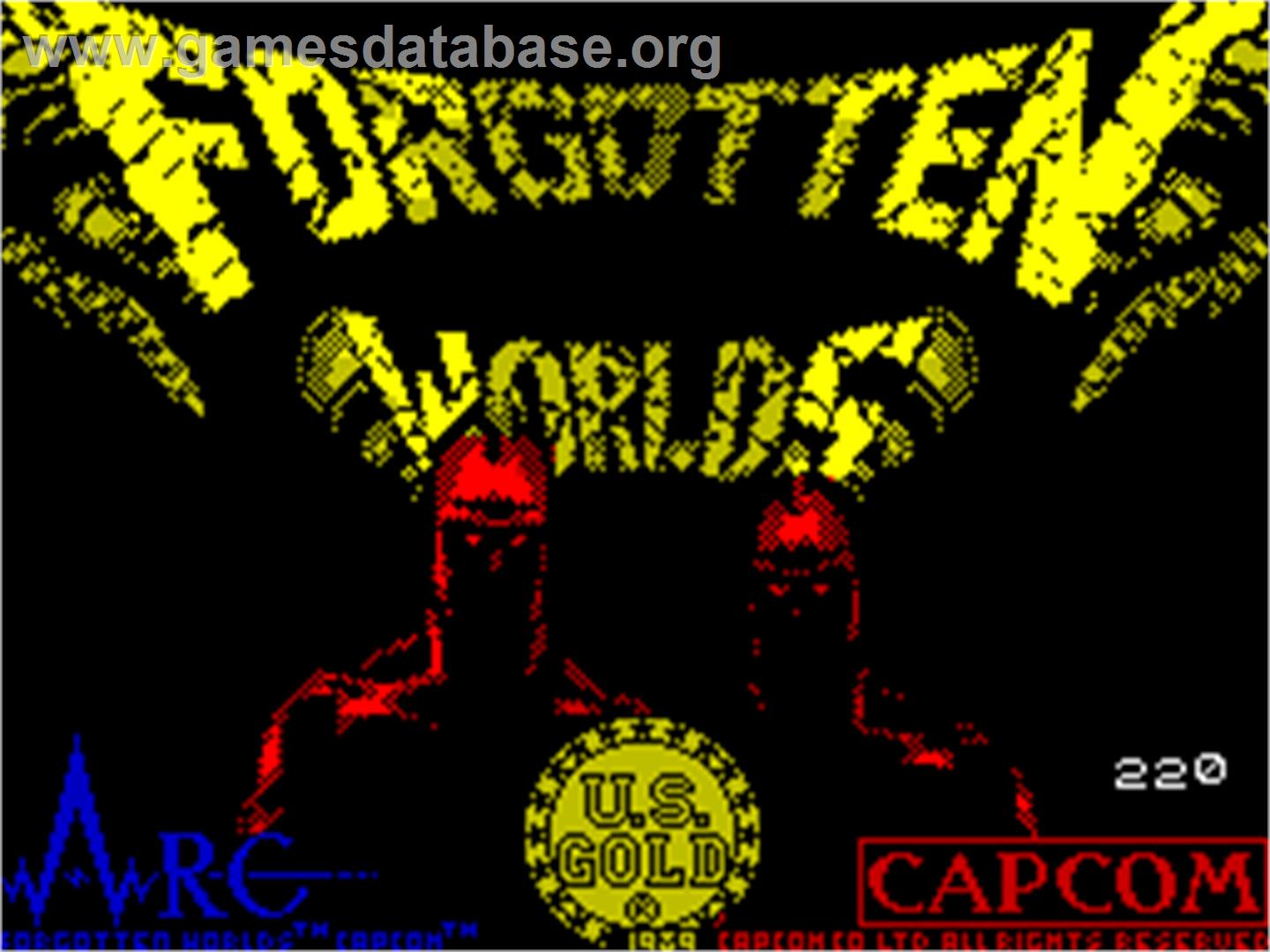 Forgotten Worlds - Sinclair ZX Spectrum - Artwork - Title Screen