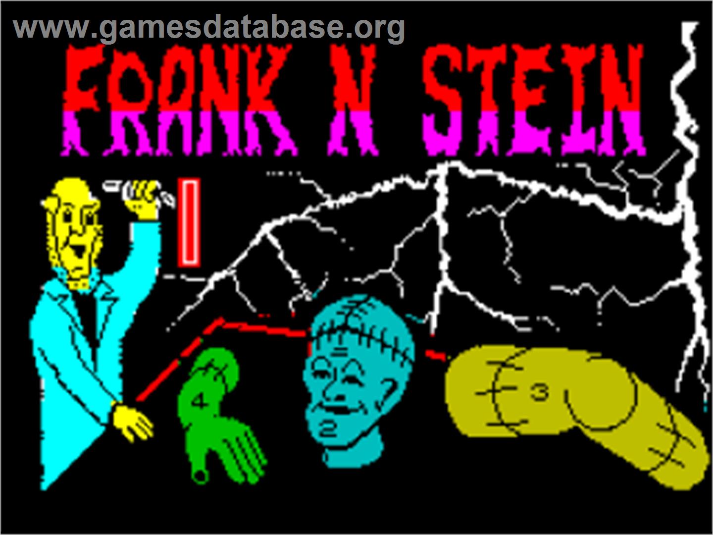 Frank N Stein - Sinclair ZX Spectrum - Artwork - Title Screen