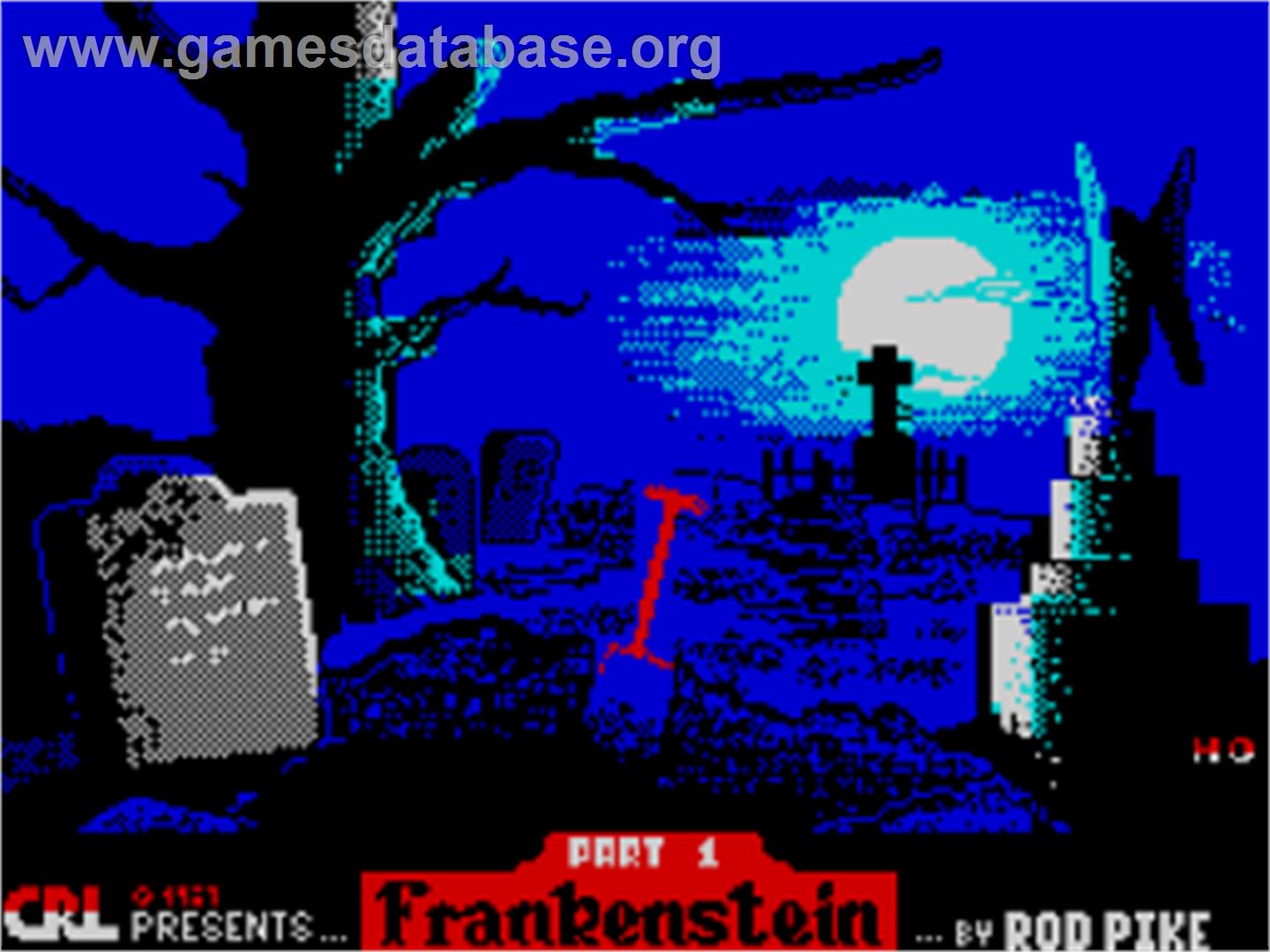 Frankenstein - Sinclair ZX Spectrum - Artwork - Title Screen
