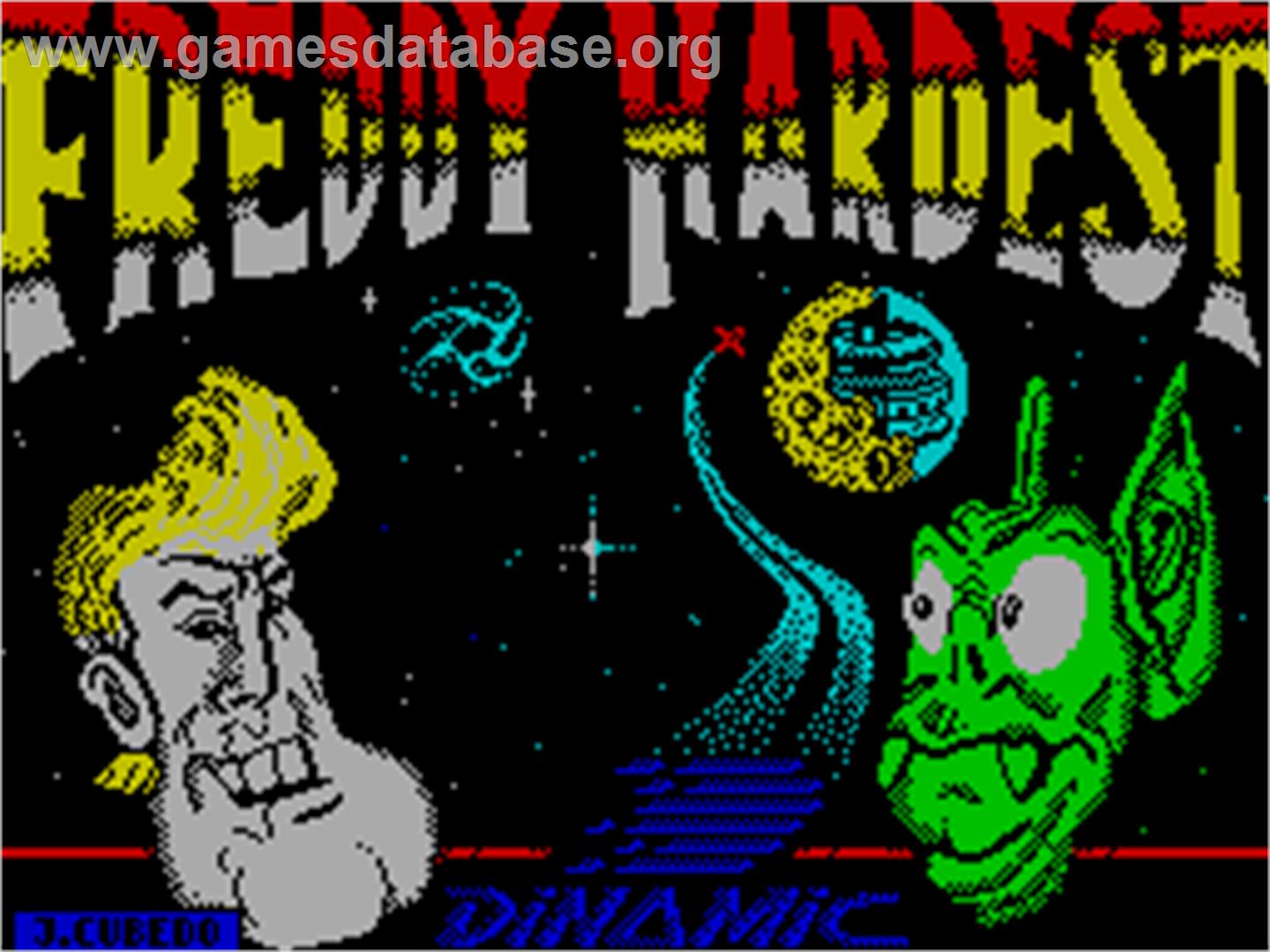 Freddy Hardest - Sinclair ZX Spectrum - Artwork - Title Screen