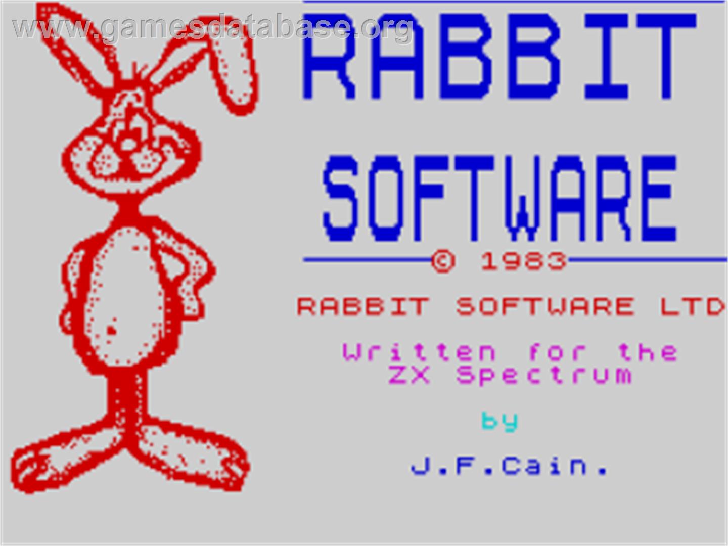 Frogger - Sinclair ZX Spectrum - Artwork - Title Screen