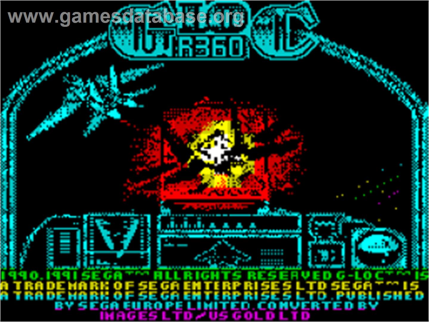 G-Loc R360 - Sinclair ZX Spectrum - Artwork - Title Screen