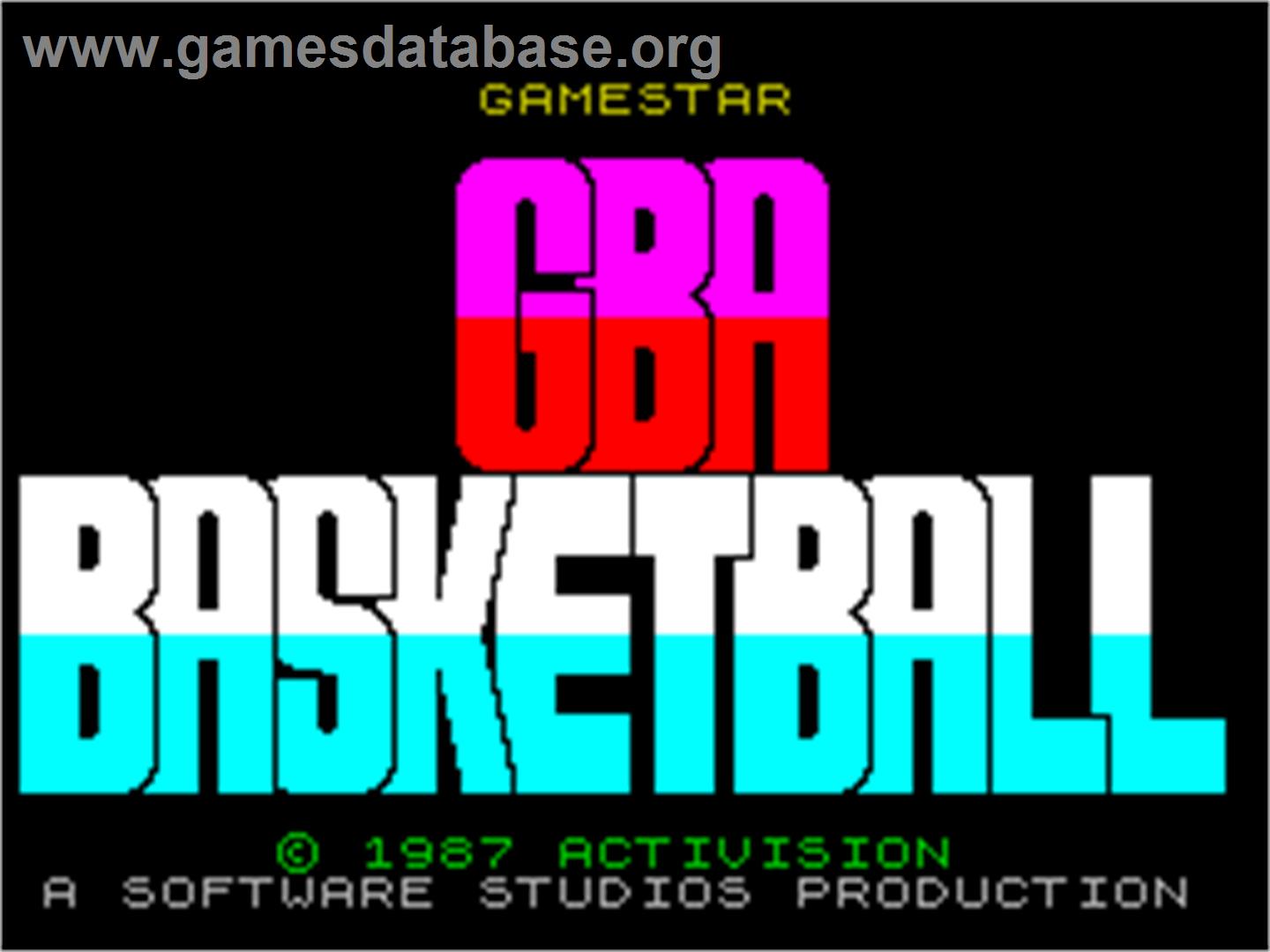 GBA Championship Basketball: Two-on-Two - Sinclair ZX Spectrum - Artwork - Title Screen