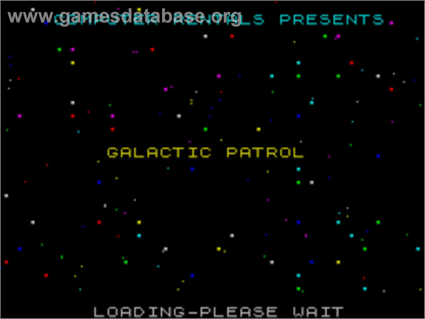 Galactic Patrol - Sinclair ZX Spectrum - Artwork - Title Screen