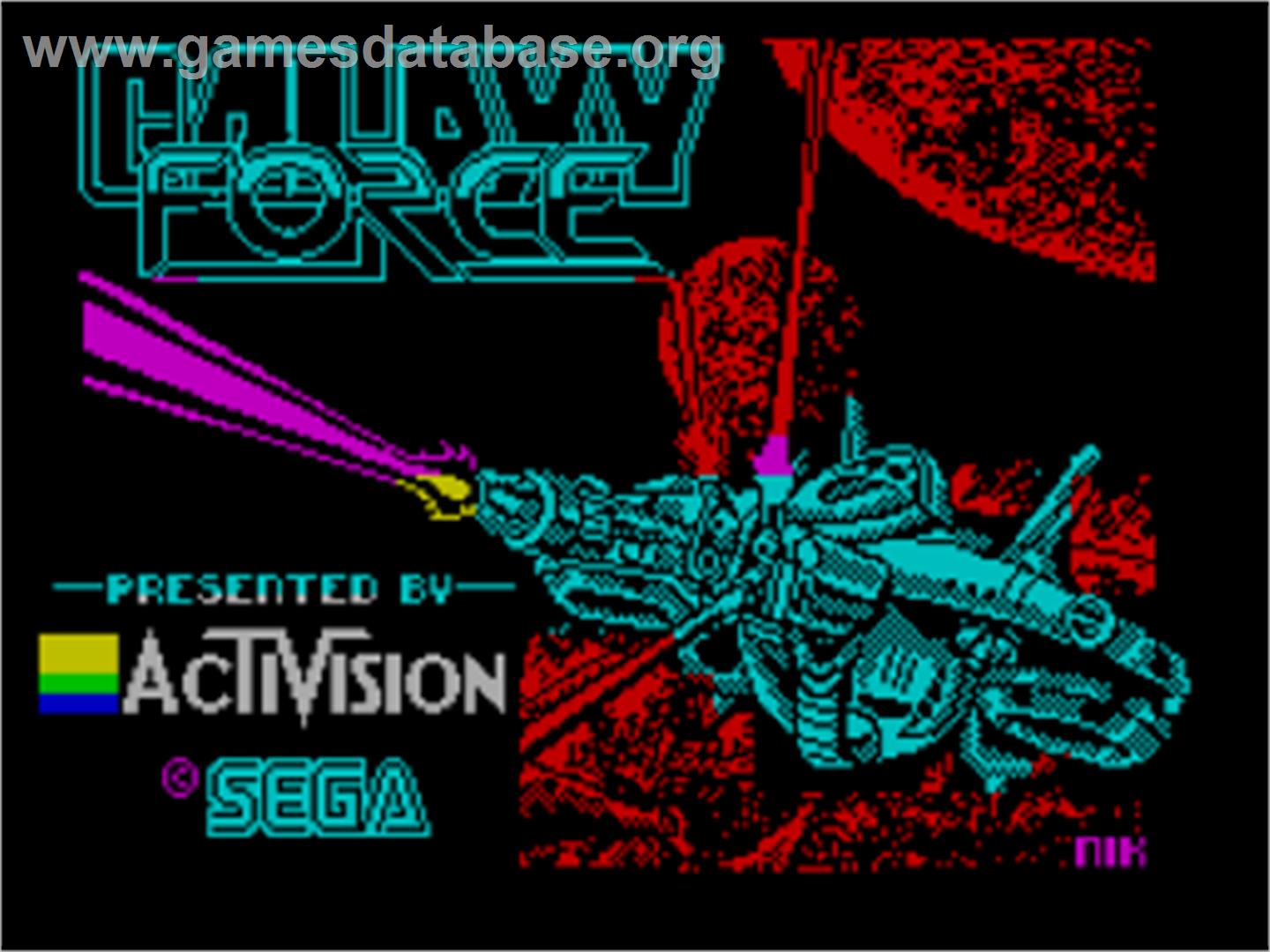 Galaxy Force - Sinclair ZX Spectrum - Artwork - Title Screen