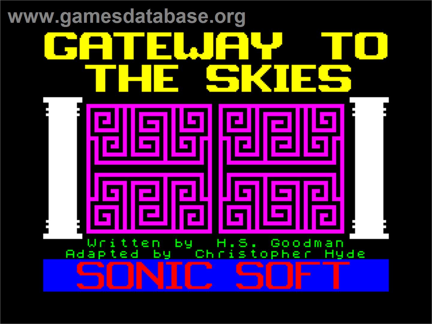 Gateway To The Skies - Sinclair ZX Spectrum - Artwork - Title Screen
