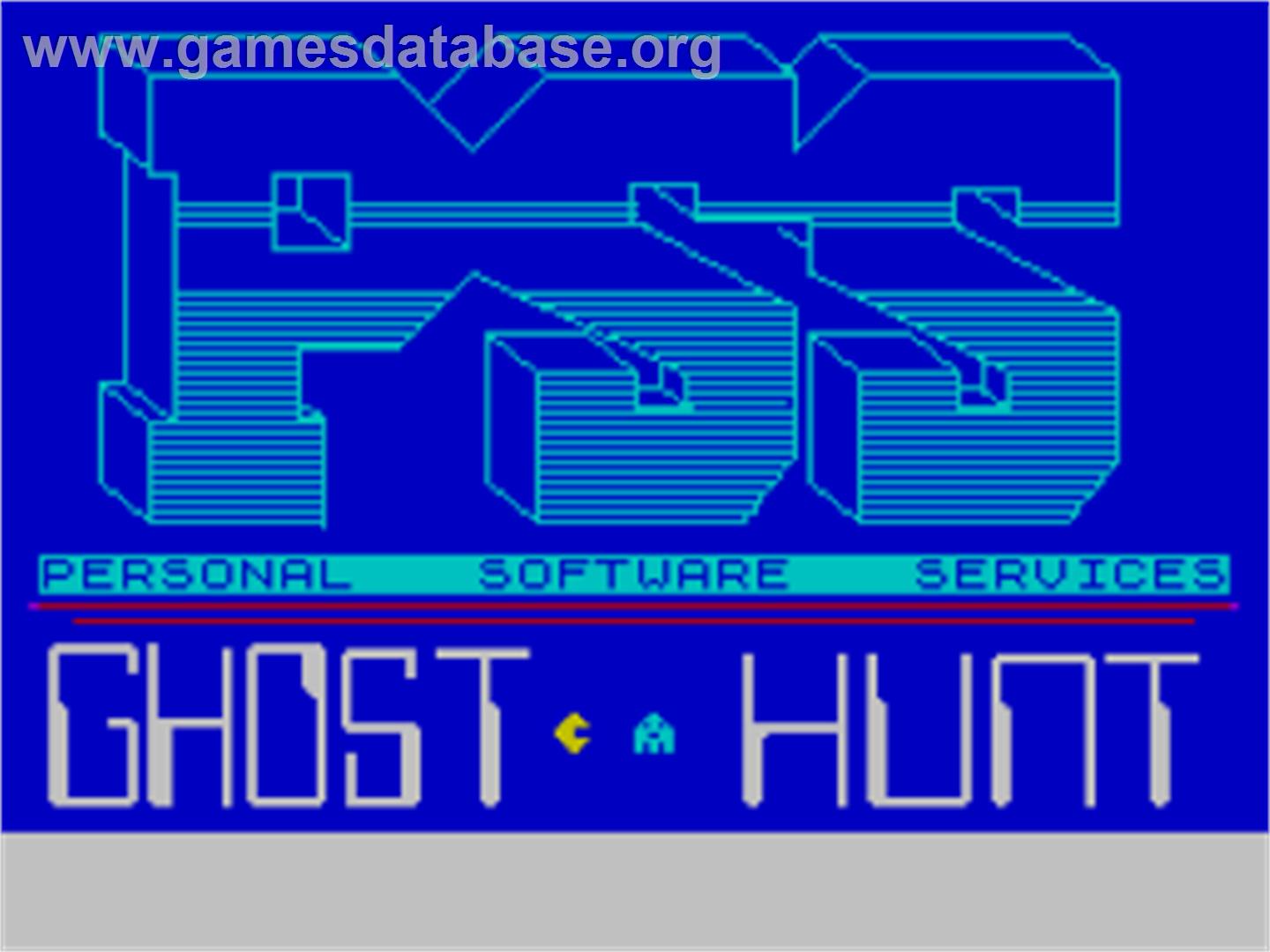 Ghost Hunt - Sinclair ZX Spectrum - Artwork - Title Screen