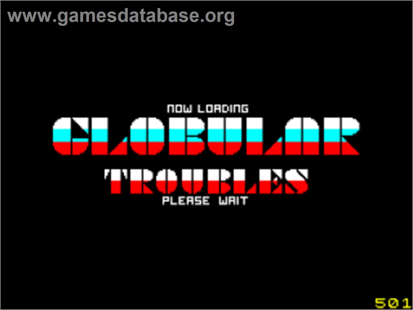 Globular Troubles - Sinclair ZX Spectrum - Artwork - Title Screen