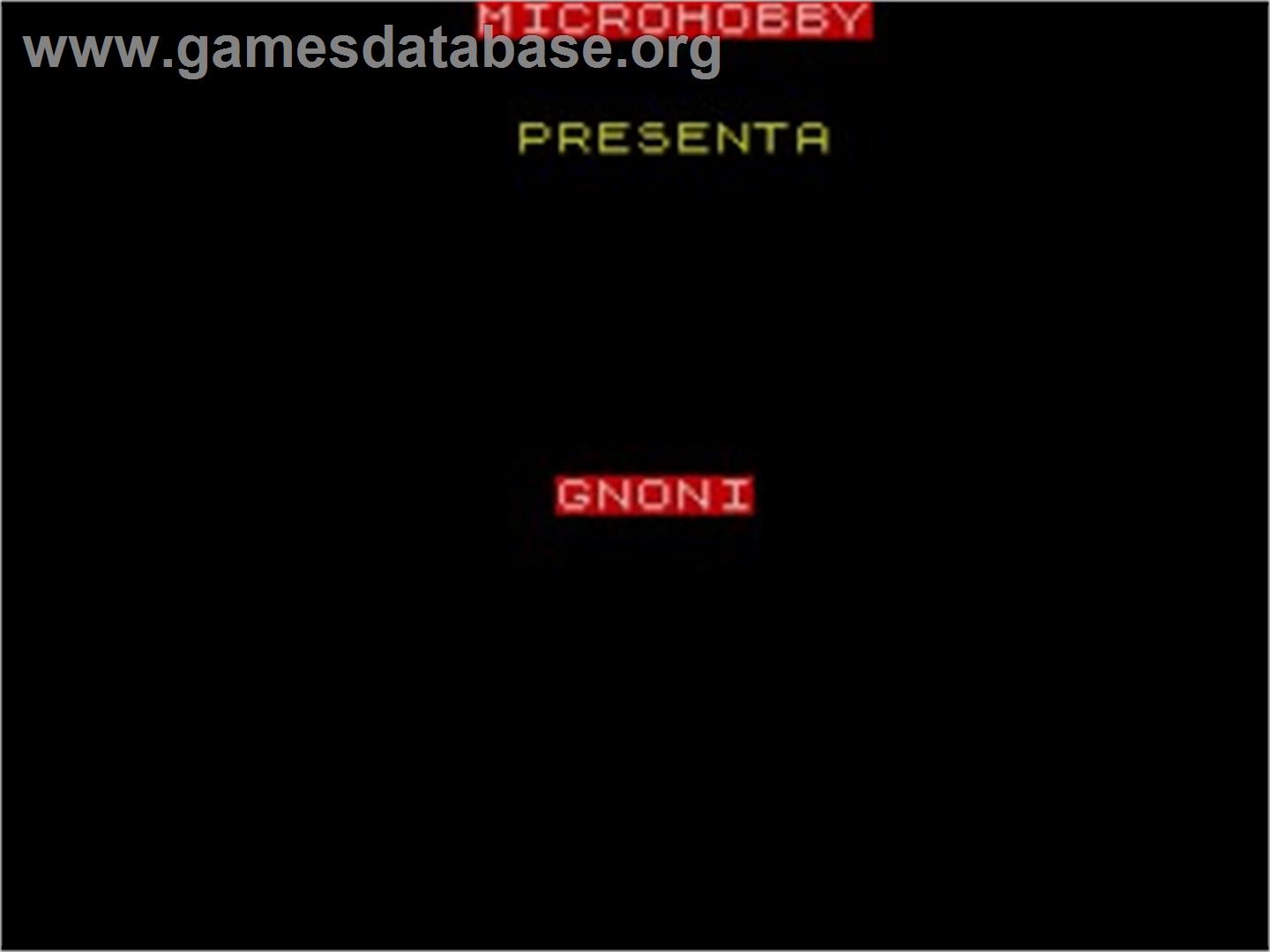 Gnoni - Sinclair ZX Spectrum - Artwork - Title Screen