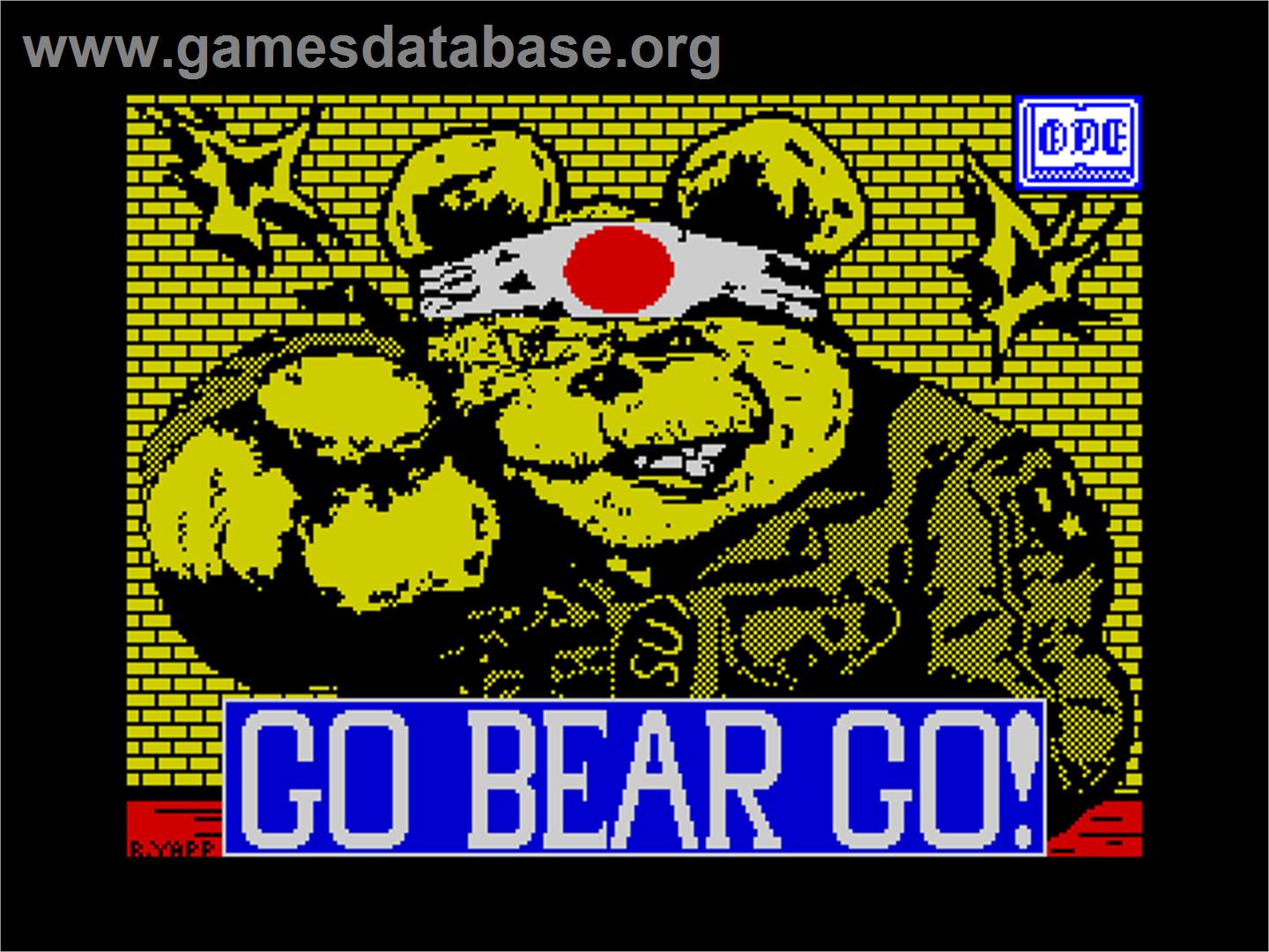 Go Bear Go! - Sinclair ZX Spectrum - Artwork - Title Screen
