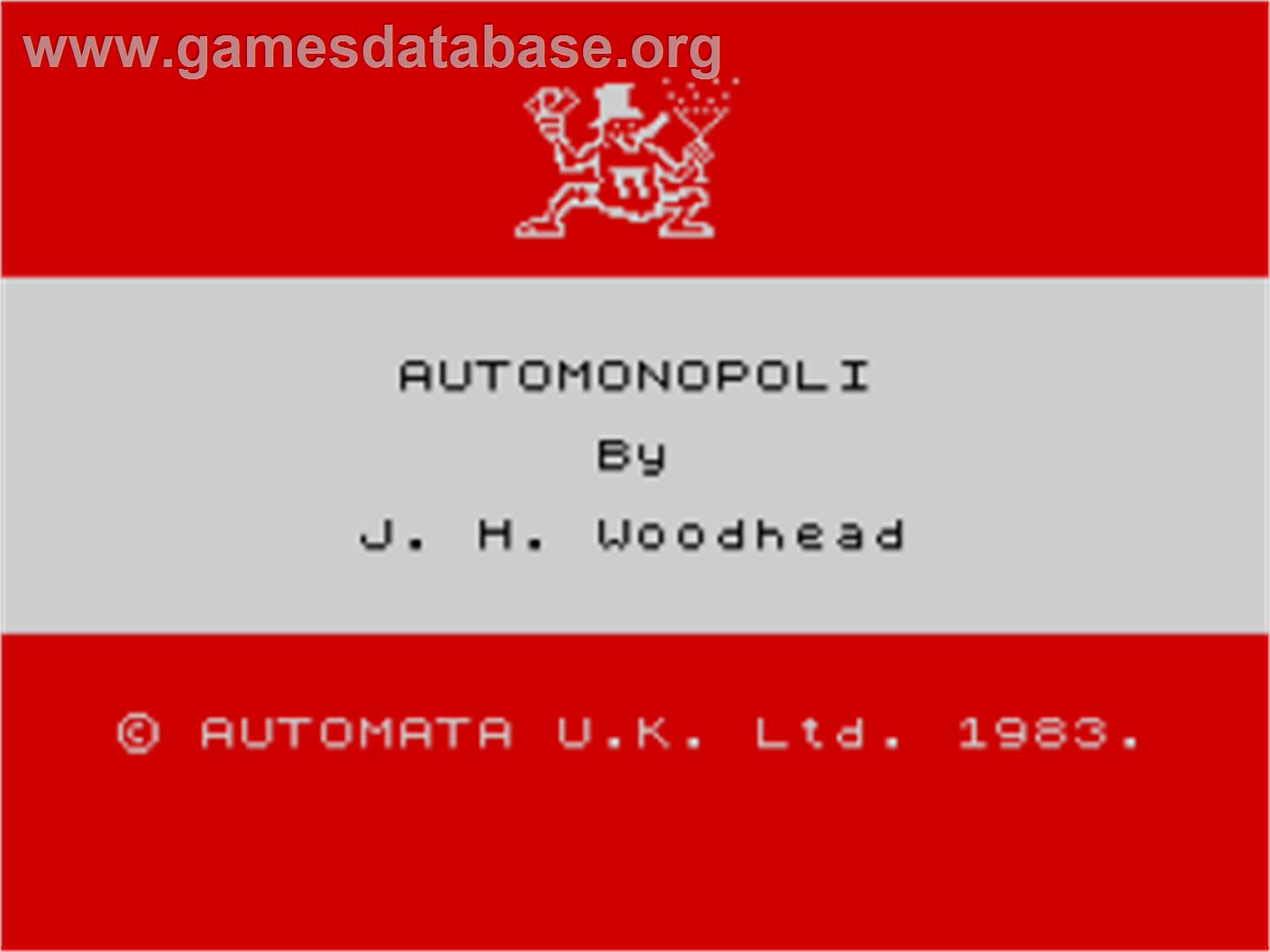 Go To Jail - Sinclair ZX Spectrum - Artwork - Title Screen