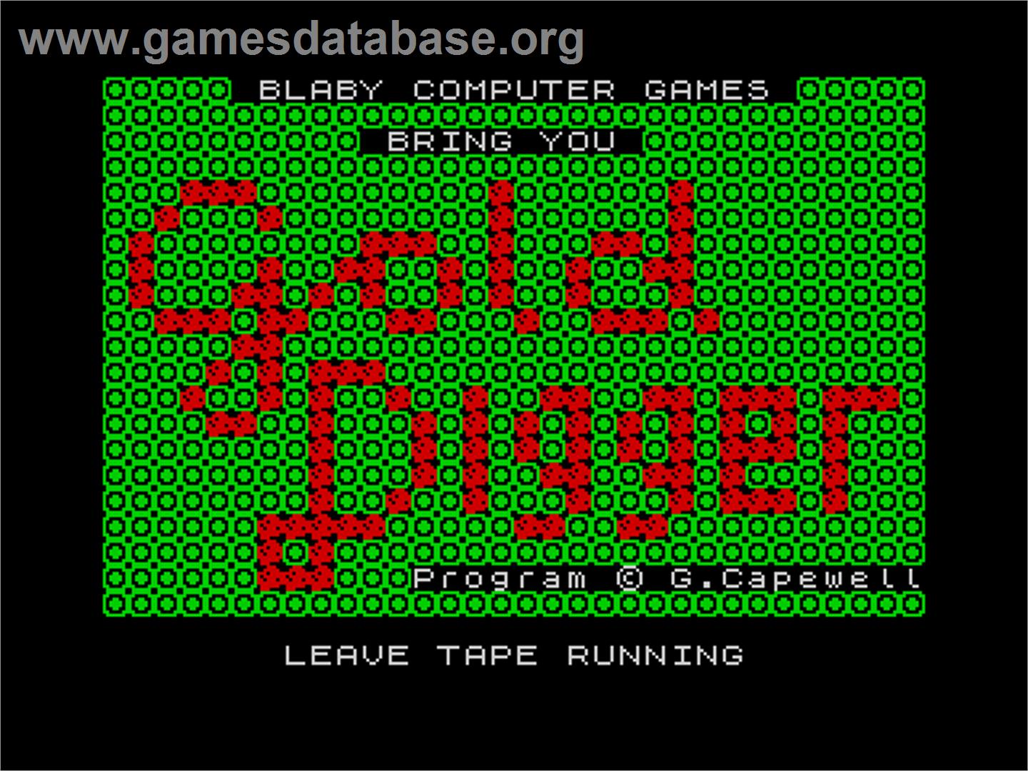 Gold Digger - Sinclair ZX Spectrum - Artwork - Title Screen