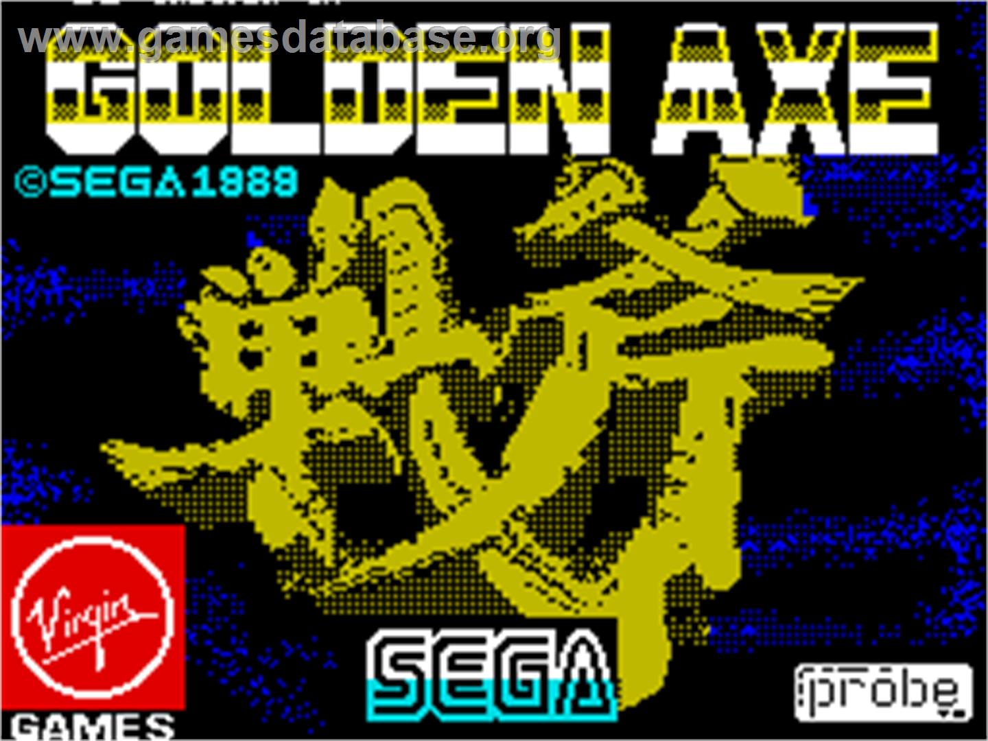 Golden Axe - Sinclair ZX Spectrum - Artwork - Title Screen