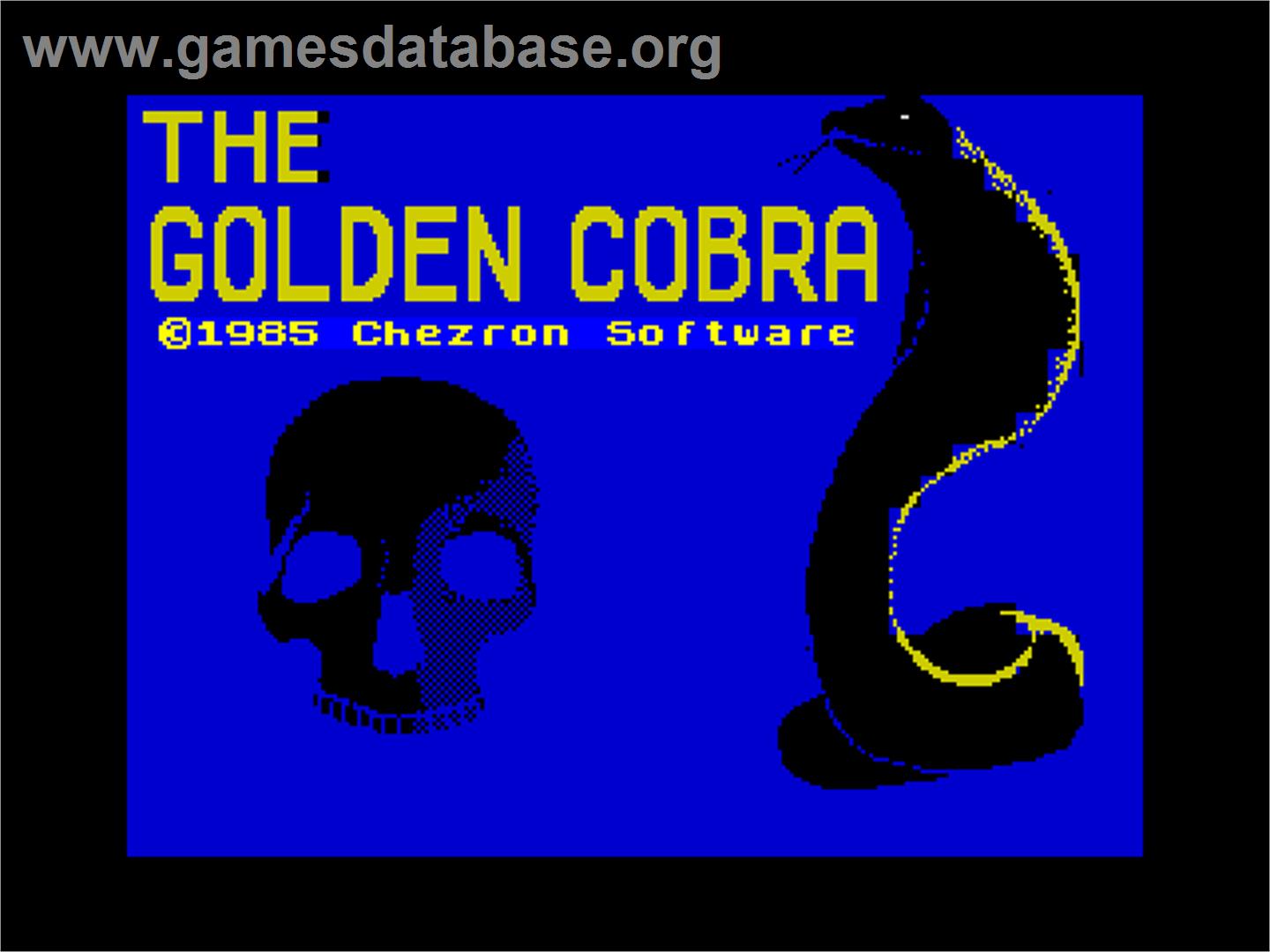 Golden Cobra, The - Sinclair ZX Spectrum - Artwork - Title Screen