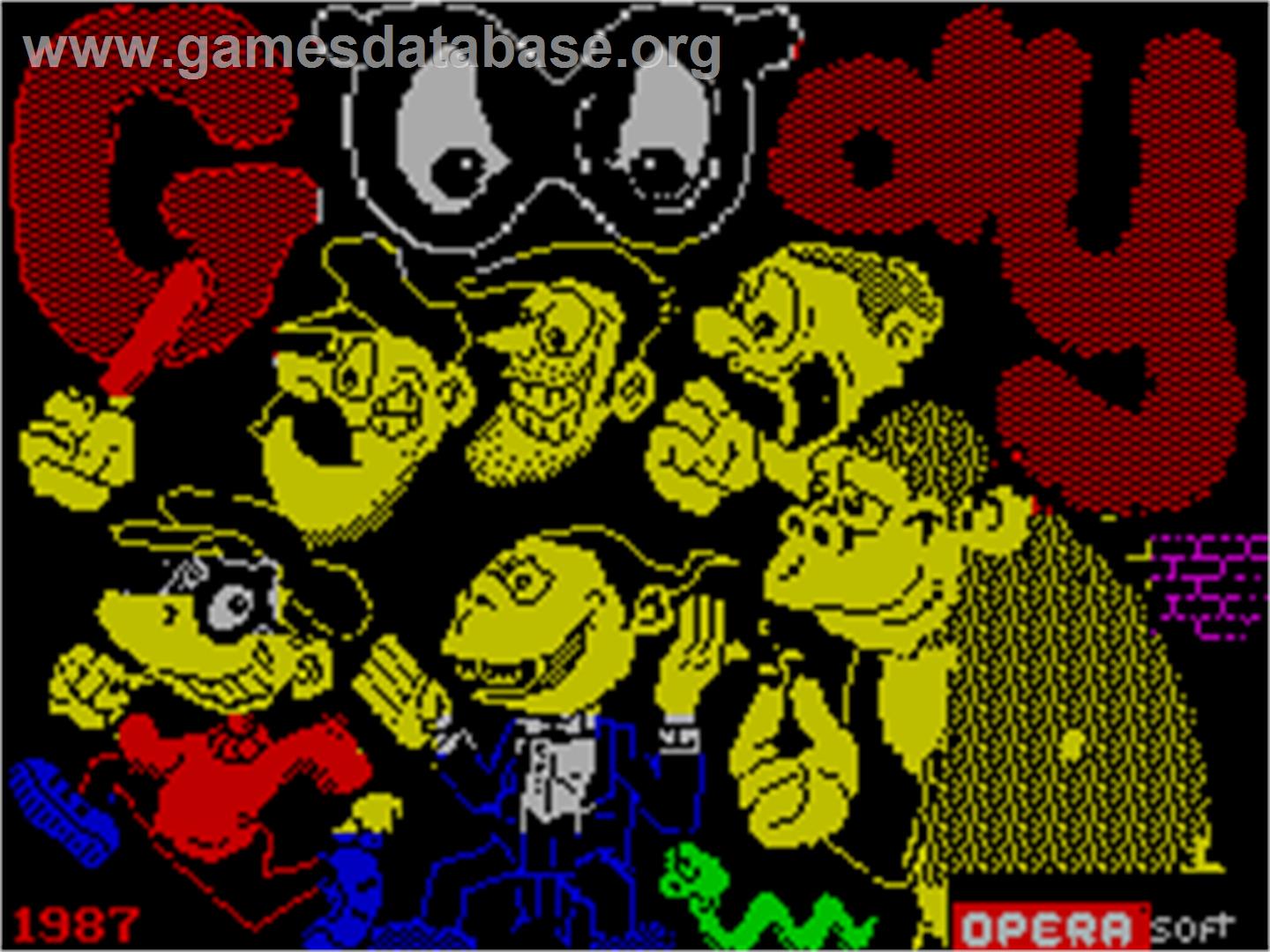 Goody - Sinclair ZX Spectrum - Artwork - Title Screen