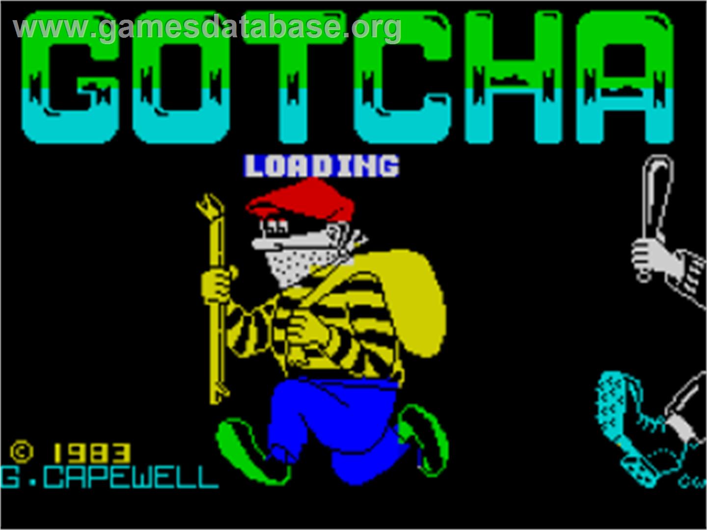 Gotcha - Sinclair ZX Spectrum - Artwork - Title Screen
