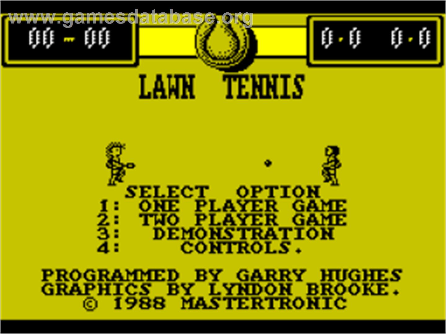 Grand Prix Tennis - Sinclair ZX Spectrum - Artwork - Title Screen