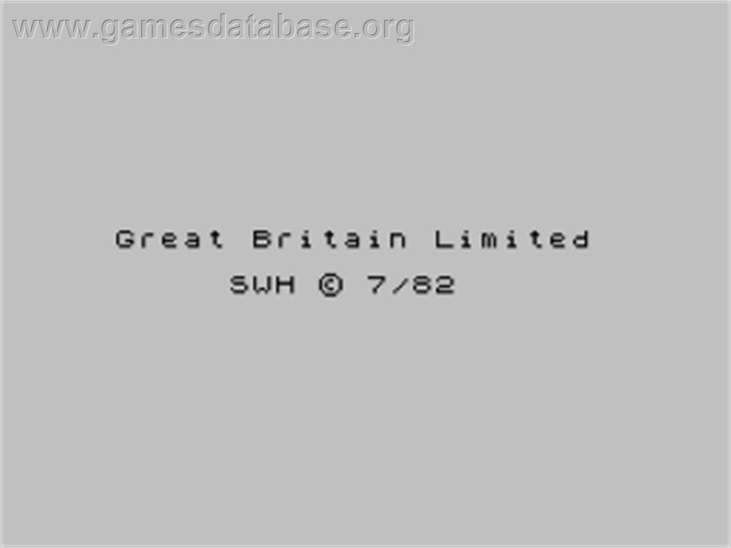 Great Britain Limited - Sinclair ZX Spectrum - Artwork - Title Screen