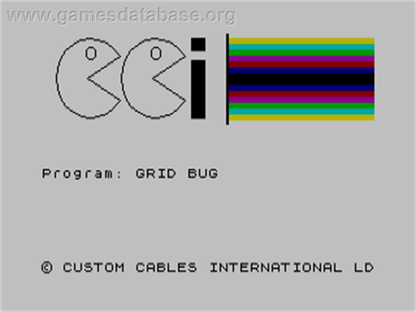 Grid-bug - Sinclair ZX Spectrum - Artwork - Title Screen