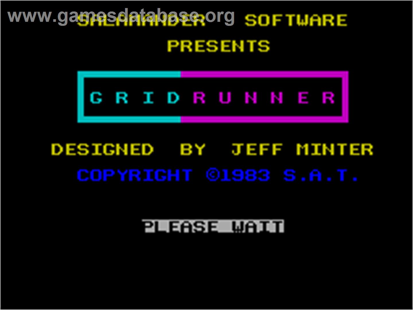 Gridrunner - Sinclair ZX Spectrum - Artwork - Title Screen
