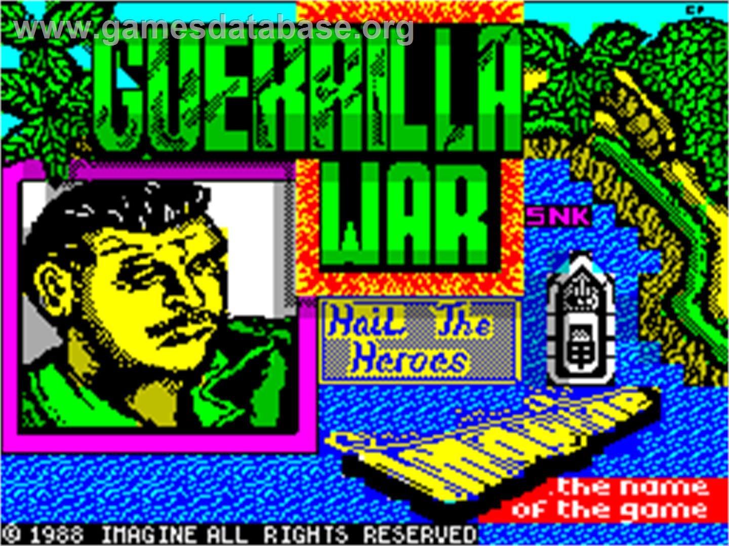 Guerrilla War - Sinclair ZX Spectrum - Artwork - Title Screen