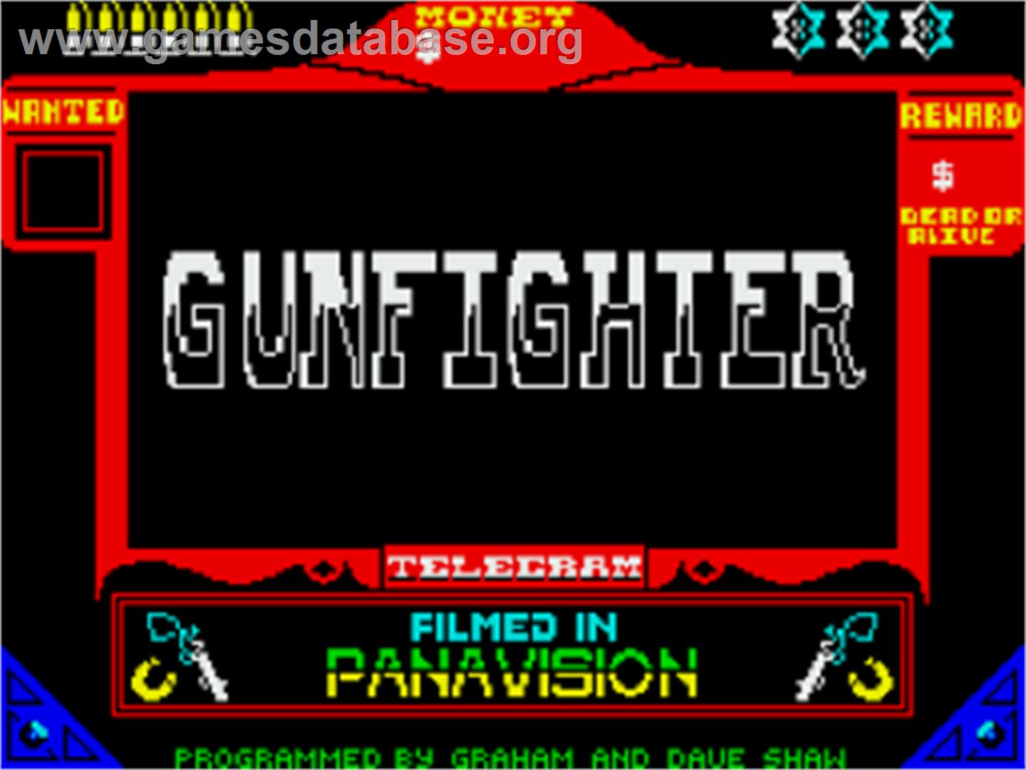 Gunfighter - Sinclair ZX Spectrum - Artwork - Title Screen