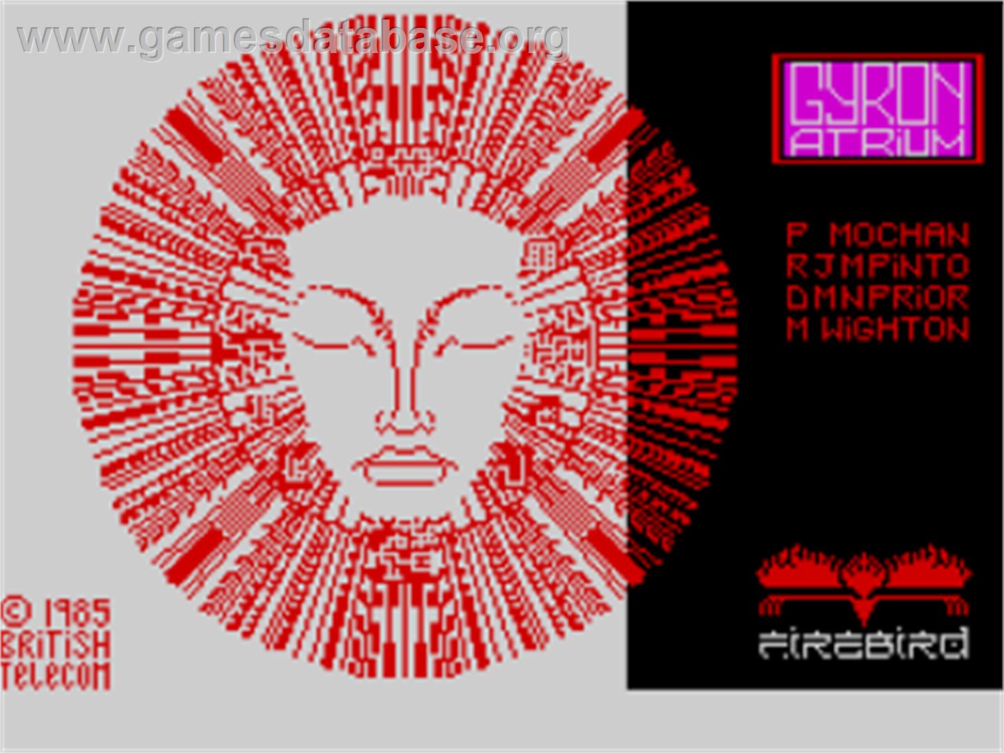 Gyron Atrium - Sinclair ZX Spectrum - Artwork - Title Screen