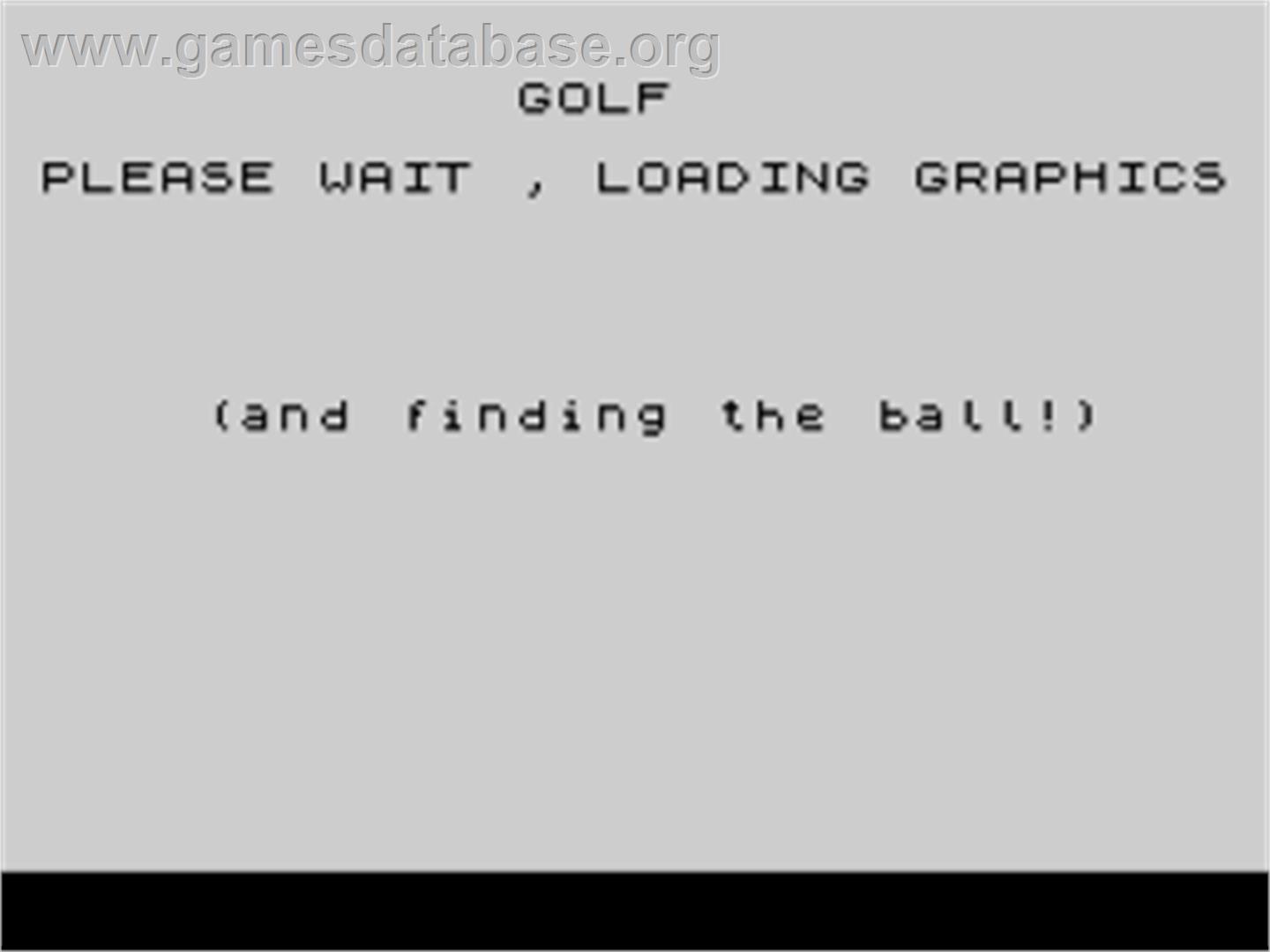 Handicap Golf - Sinclair ZX Spectrum - Artwork - Title Screen