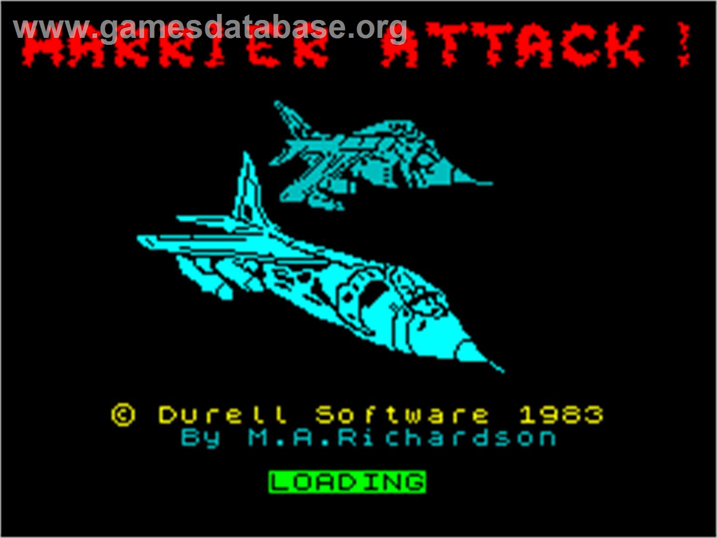 Harrier Attack - Sinclair ZX Spectrum - Artwork - Title Screen