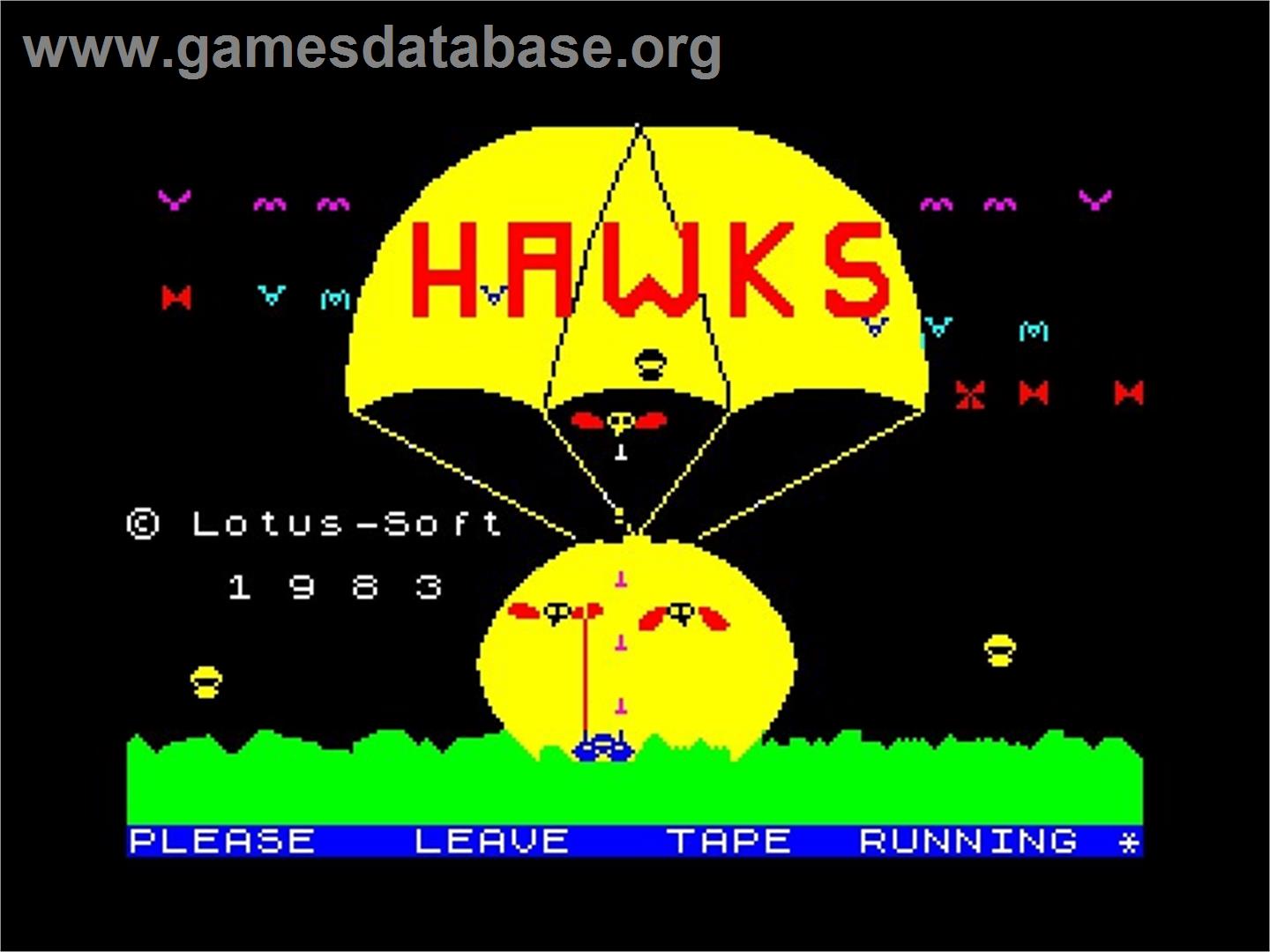Hawks - Sinclair ZX Spectrum - Artwork - Title Screen