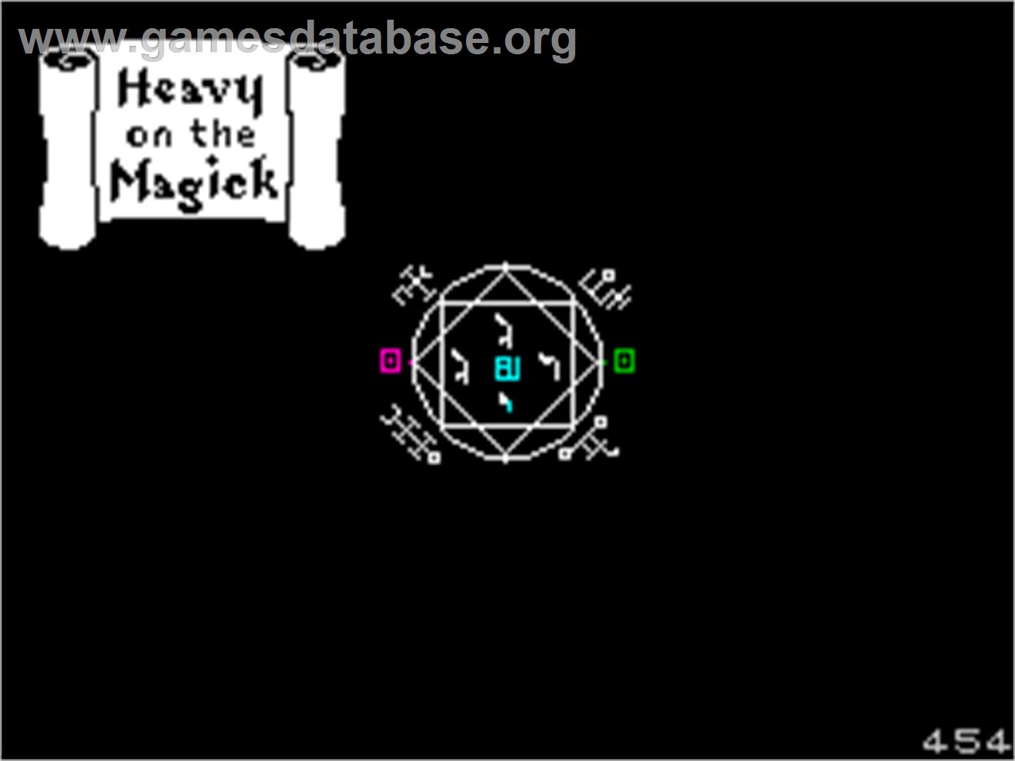 Heavy on the Magick - Sinclair ZX Spectrum - Artwork - Title Screen