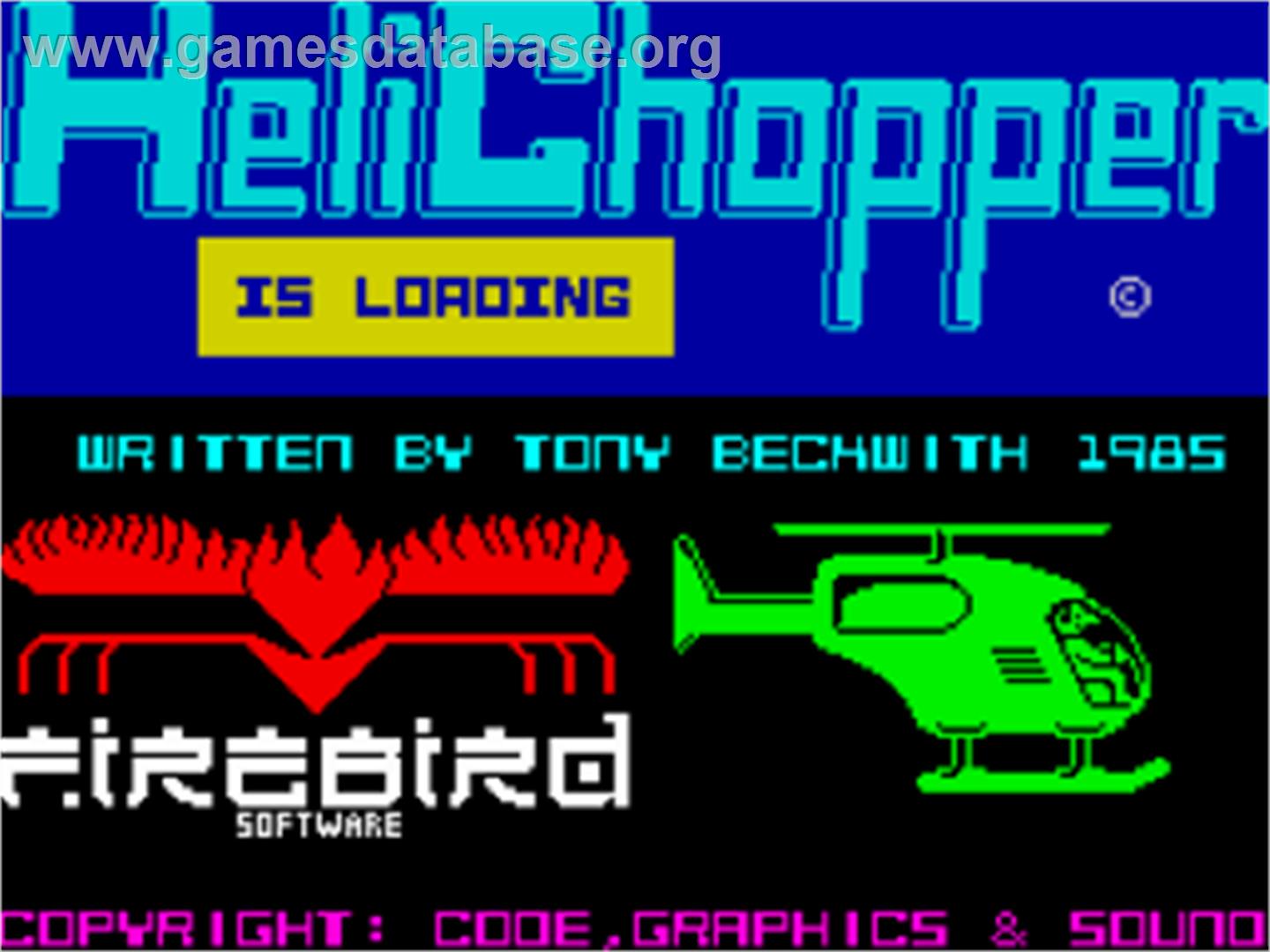 Helichopper - Sinclair ZX Spectrum - Artwork - Title Screen