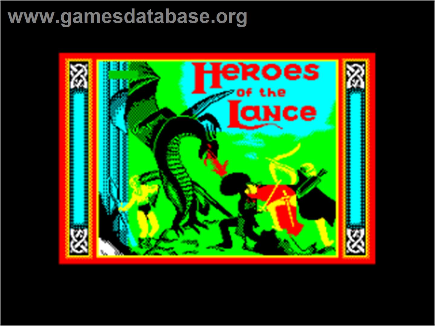 Heroes Of The Lance - Sinclair ZX Spectrum - Artwork - Title Screen