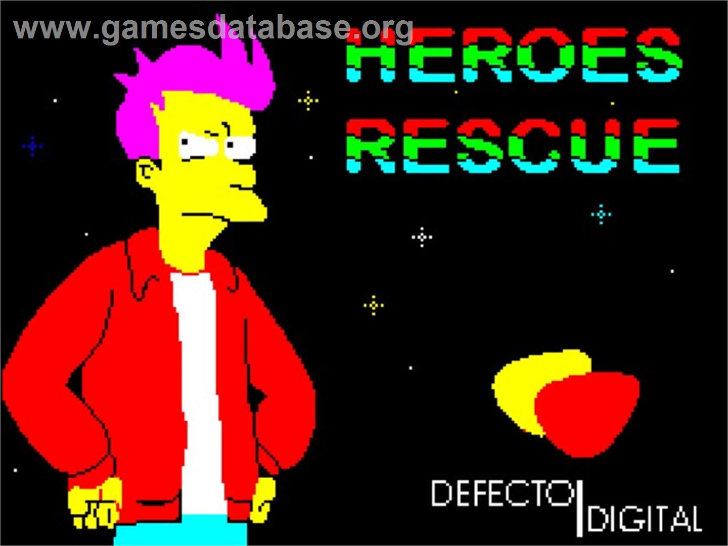 Heroes Rescue - Sinclair ZX Spectrum - Artwork - Title Screen