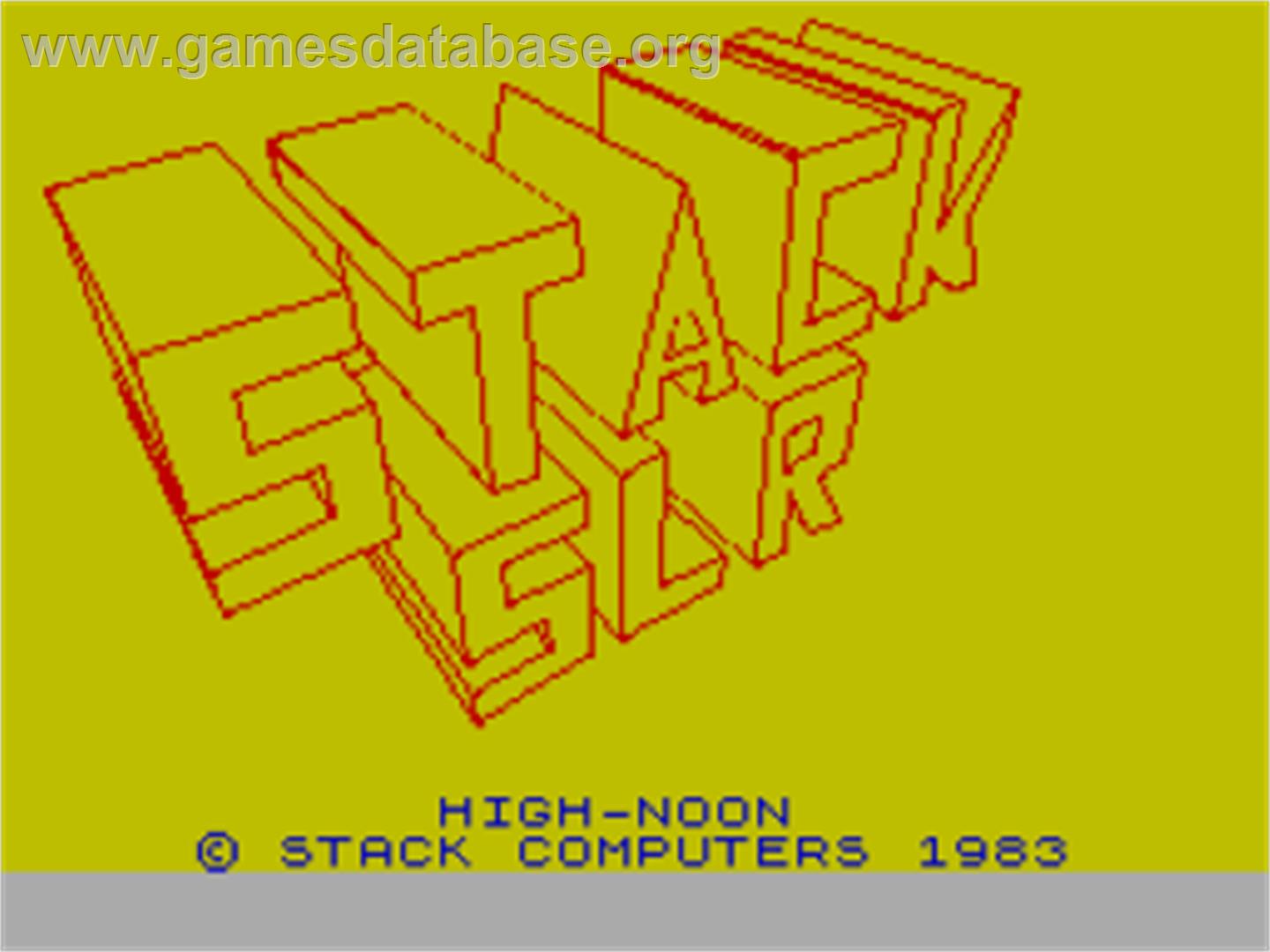 High Noon - Sinclair ZX Spectrum - Artwork - Title Screen