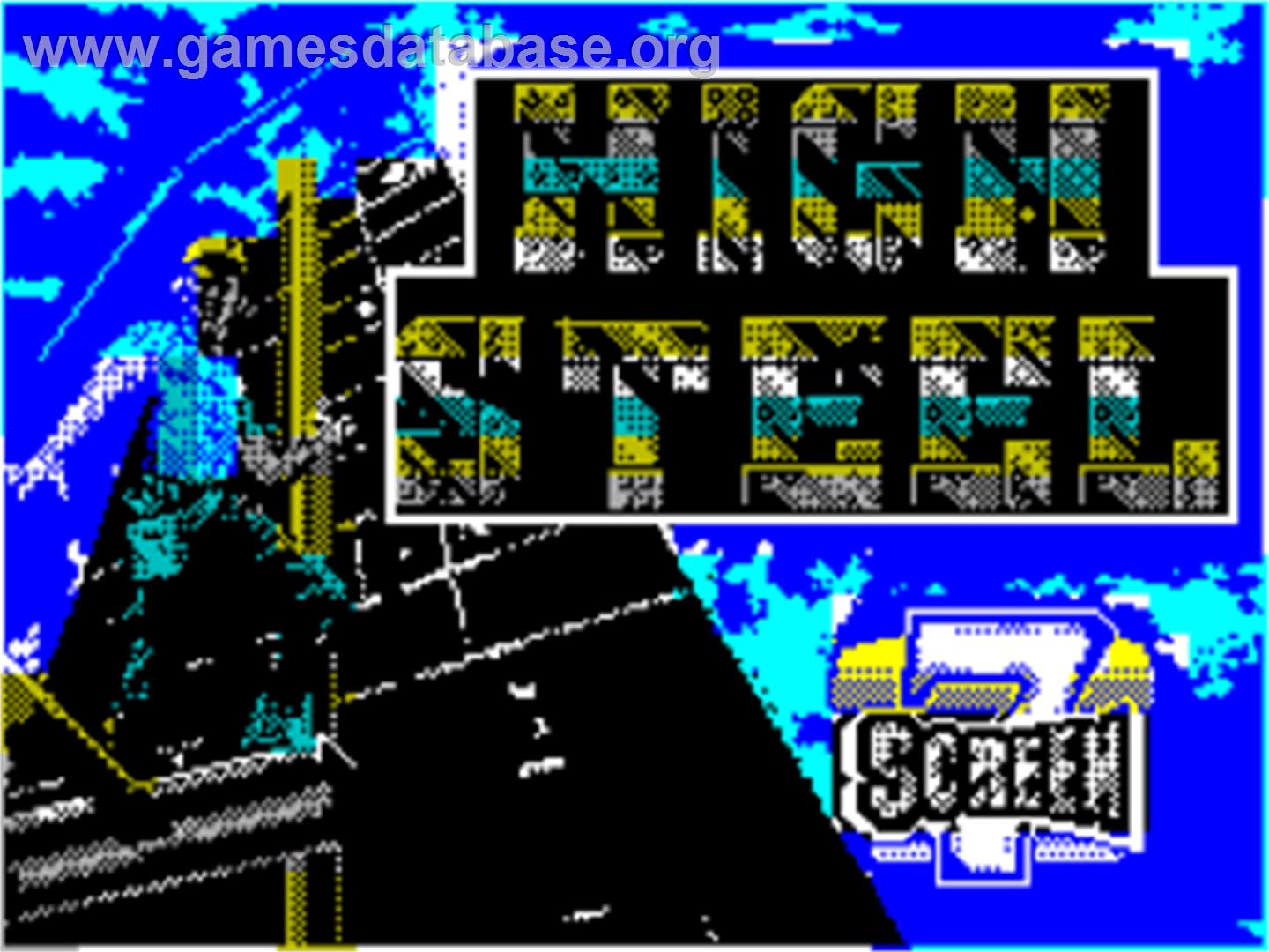 High Steel - Sinclair ZX Spectrum - Artwork - Title Screen