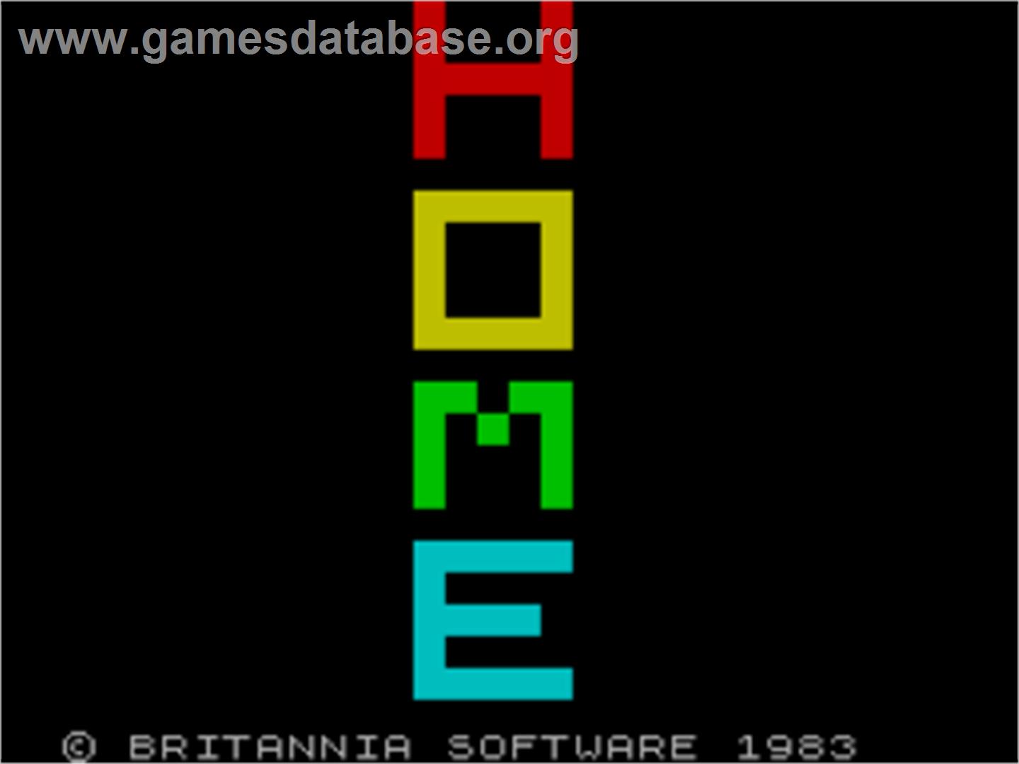 Home Runner - Sinclair ZX Spectrum - Artwork - Title Screen