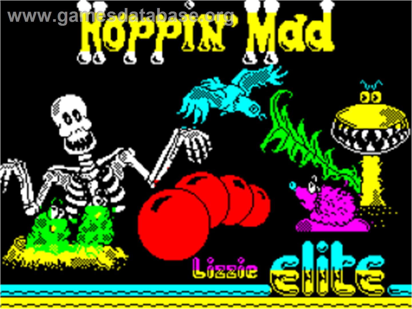 Hopping Mad - Sinclair ZX Spectrum - Artwork - Title Screen