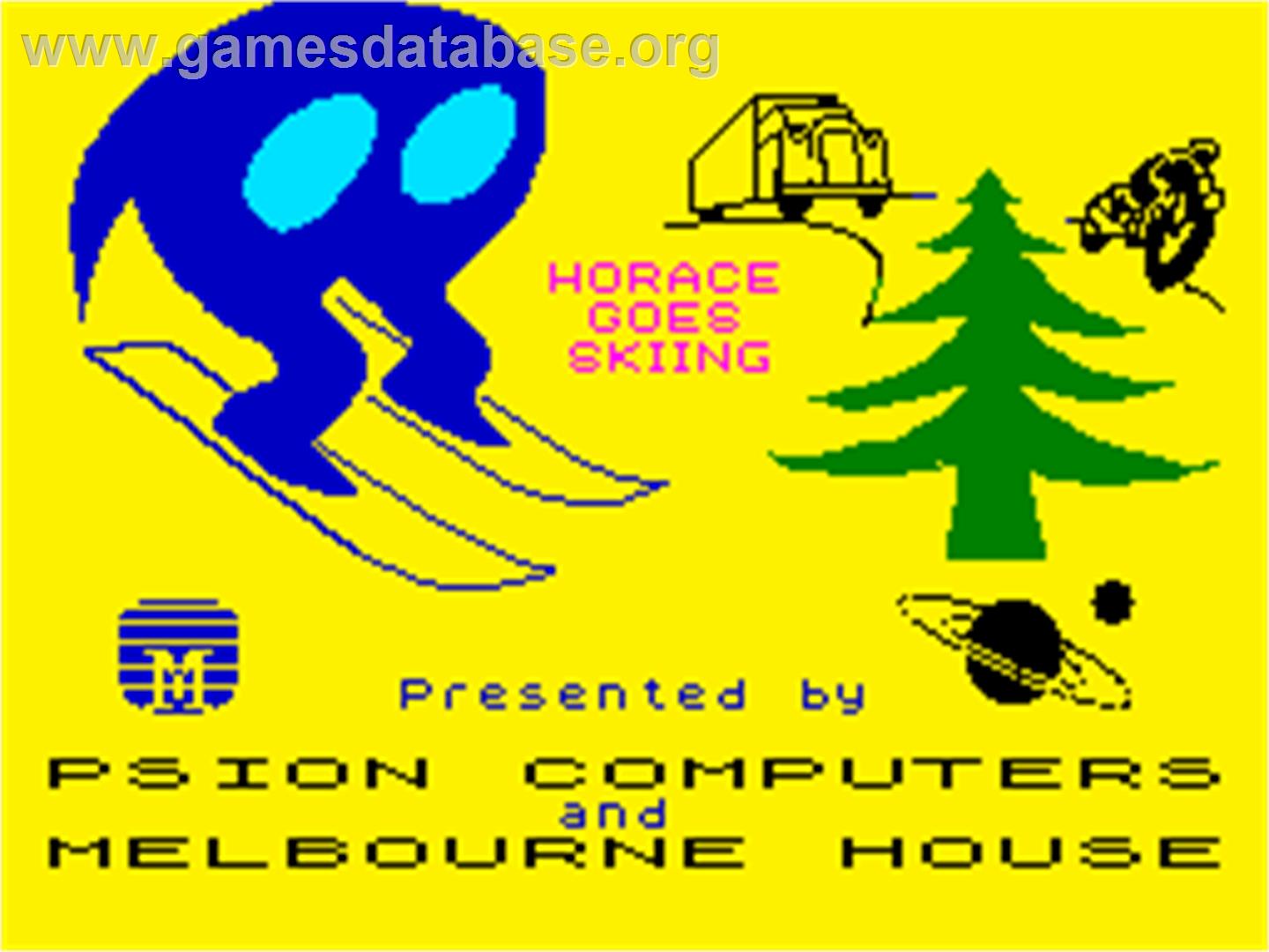 Horace Goes Skiing - Sinclair ZX Spectrum - Artwork - Title Screen