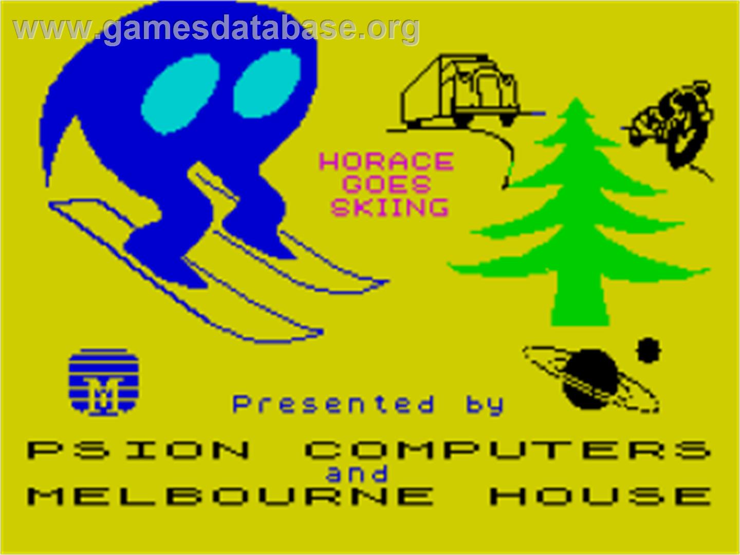 Horace Goes Skiing - Sinclair ZX Spectrum - Artwork - Title Screen
