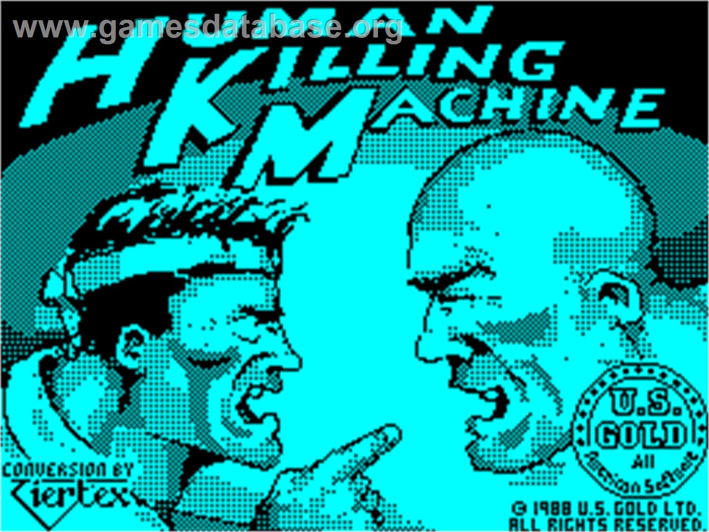 Human Killing Machine - Sinclair ZX Spectrum - Artwork - Title Screen