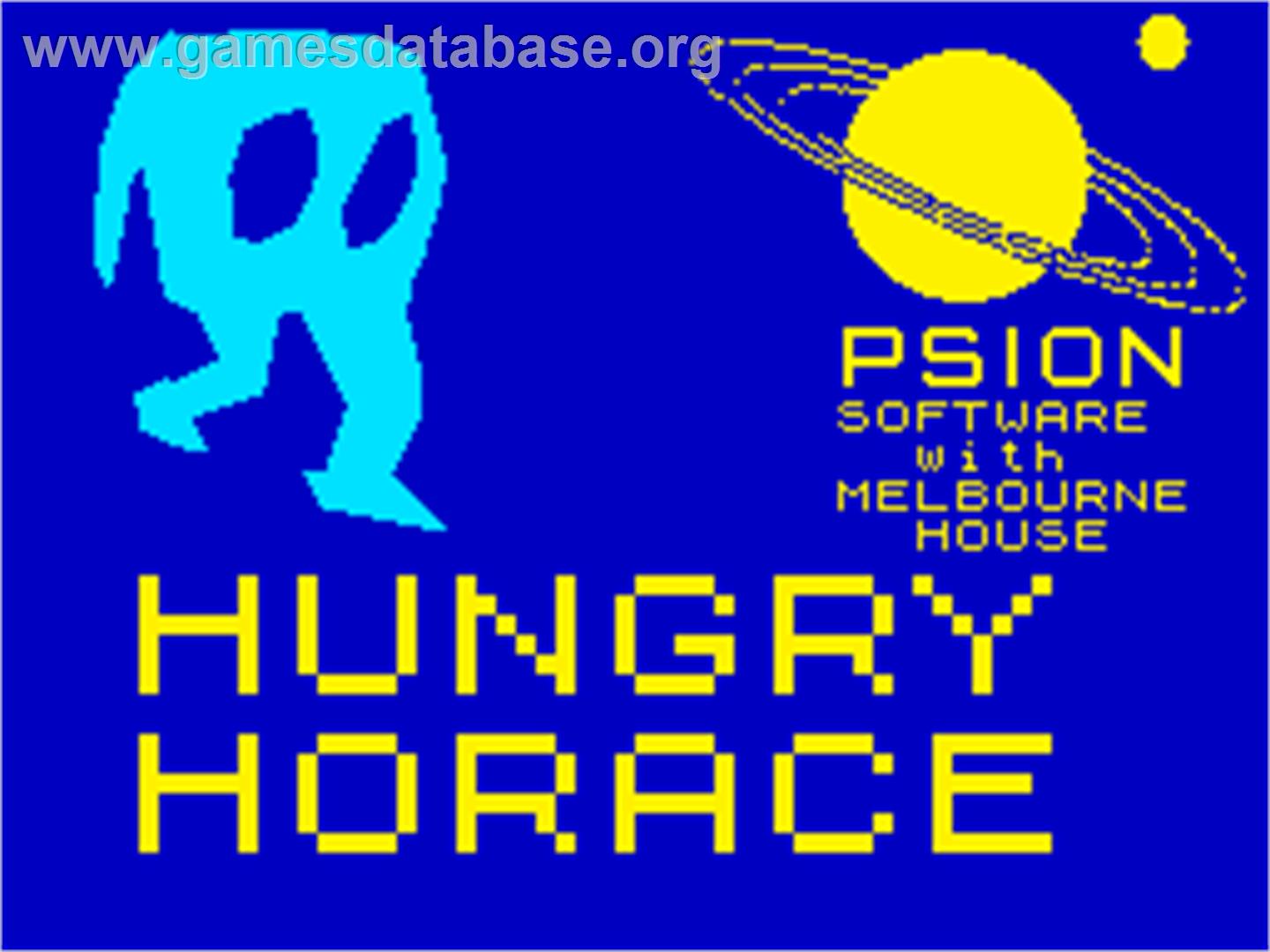 Hungry Horace - Sinclair ZX Spectrum - Artwork - Title Screen