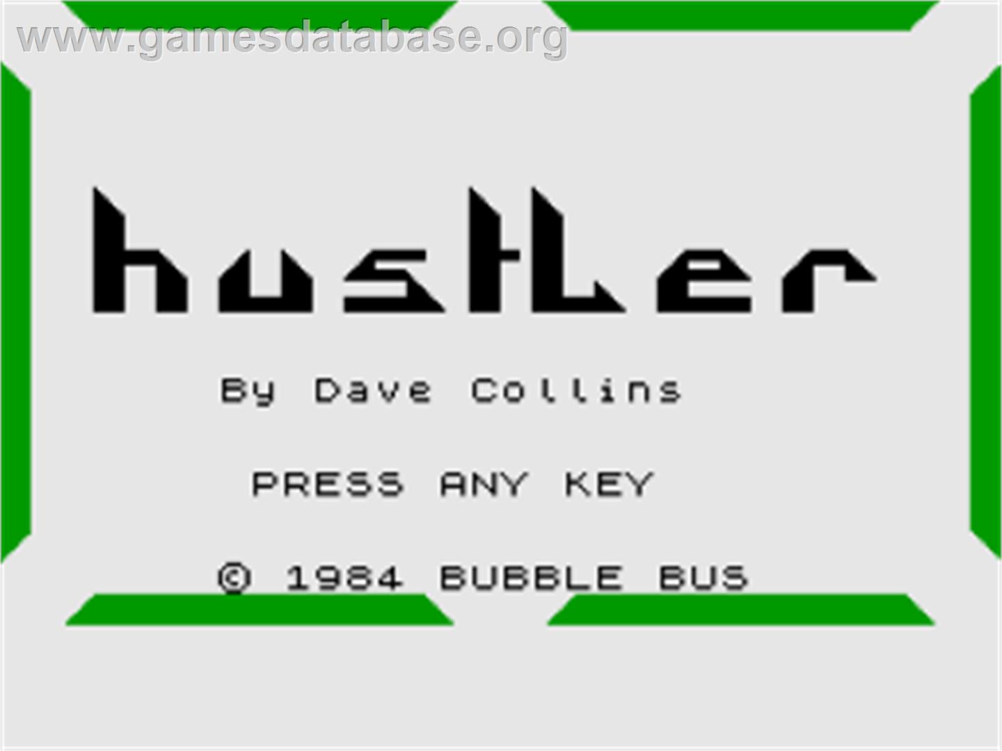 Hustler - Sinclair ZX Spectrum - Artwork - Title Screen