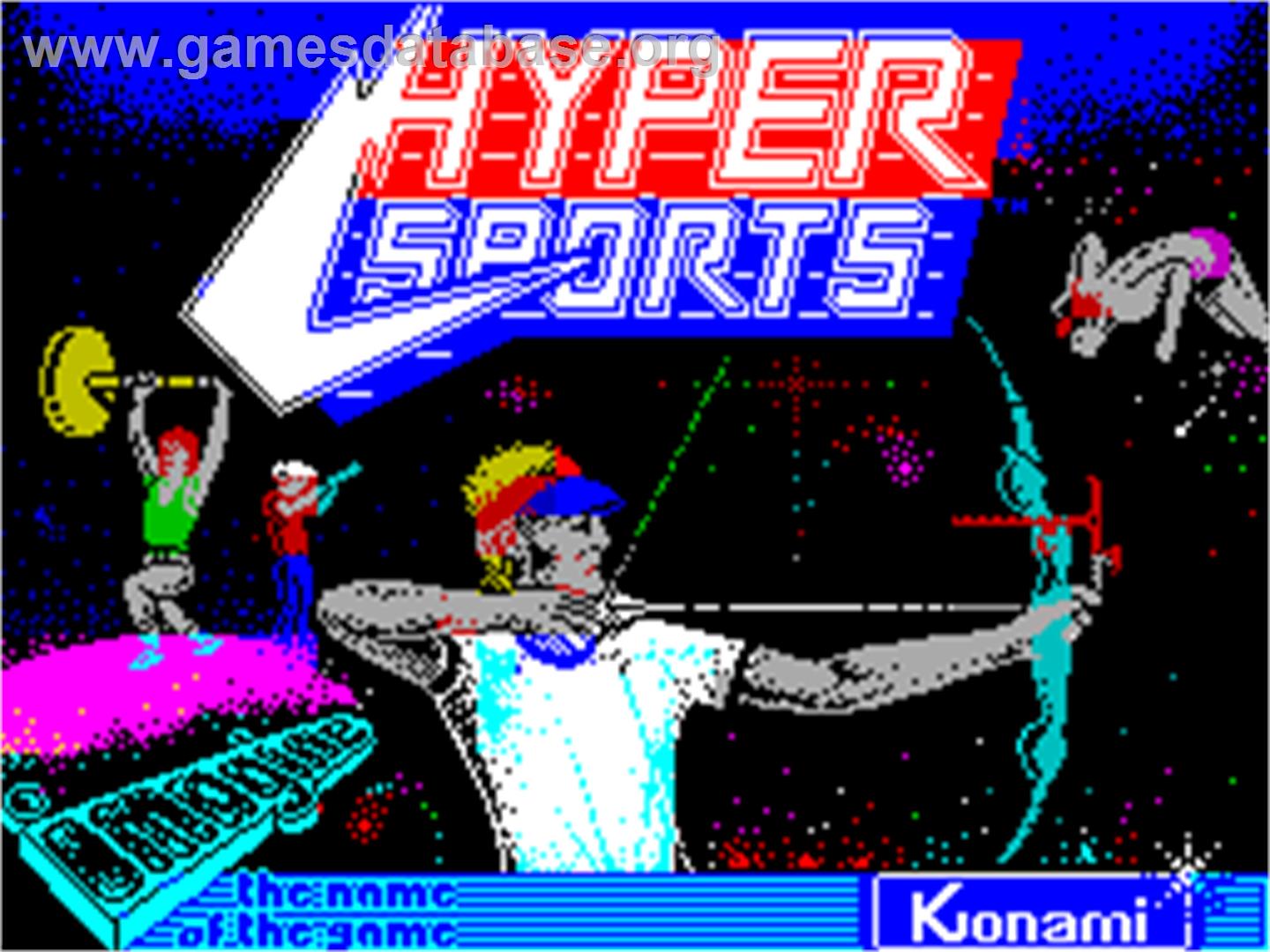 Hyper Sports - Sinclair ZX Spectrum - Artwork - Title Screen