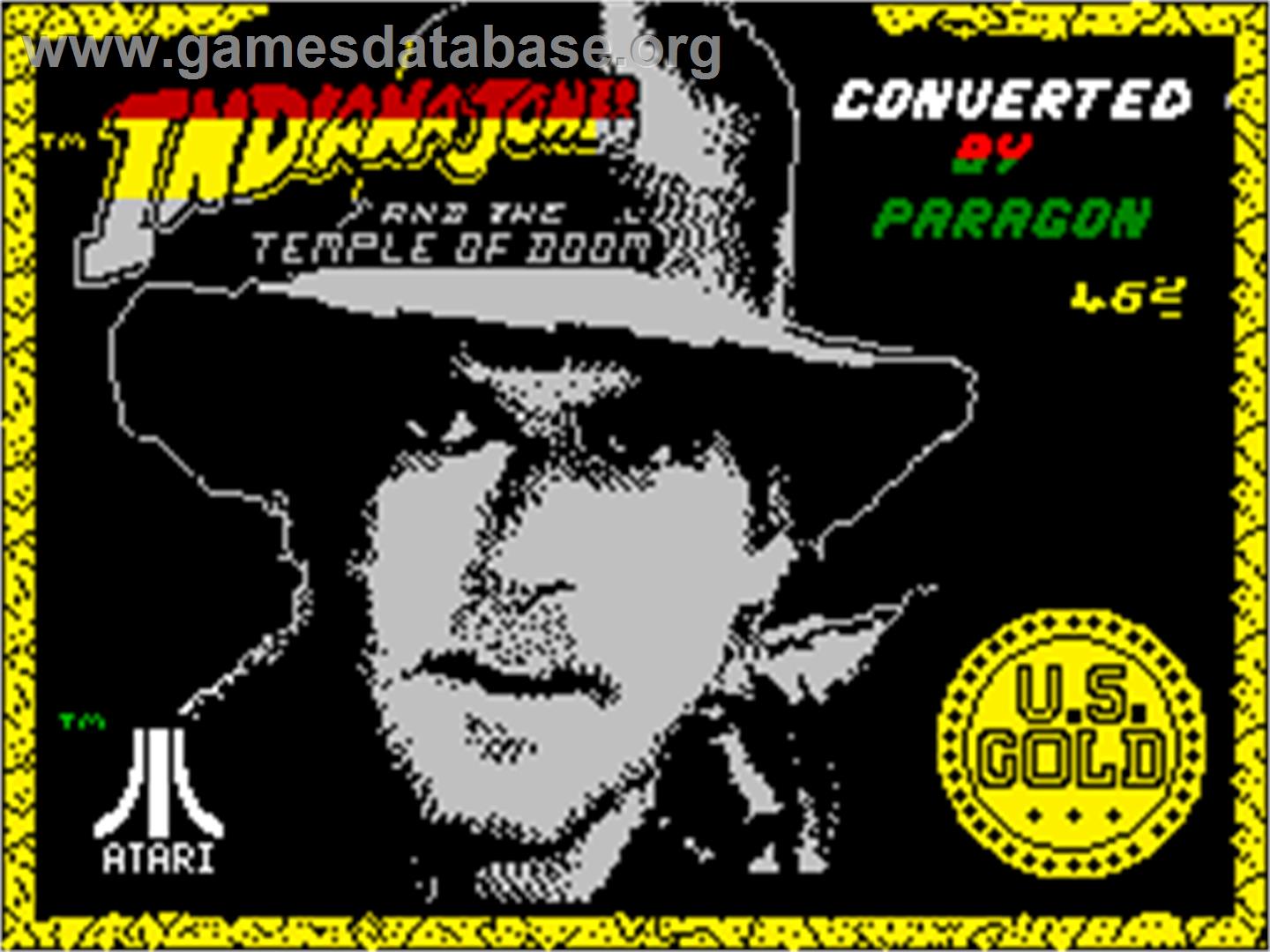 Indiana Jones and the Temple of Doom - Sinclair ZX Spectrum - Artwork - Title Screen